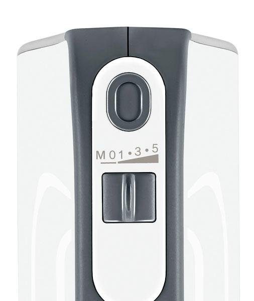 MFQ4835DE, W, 575 2x weiß BOSCH Rührbesen, Handmixer Styline Edelstahl-Knethaken,