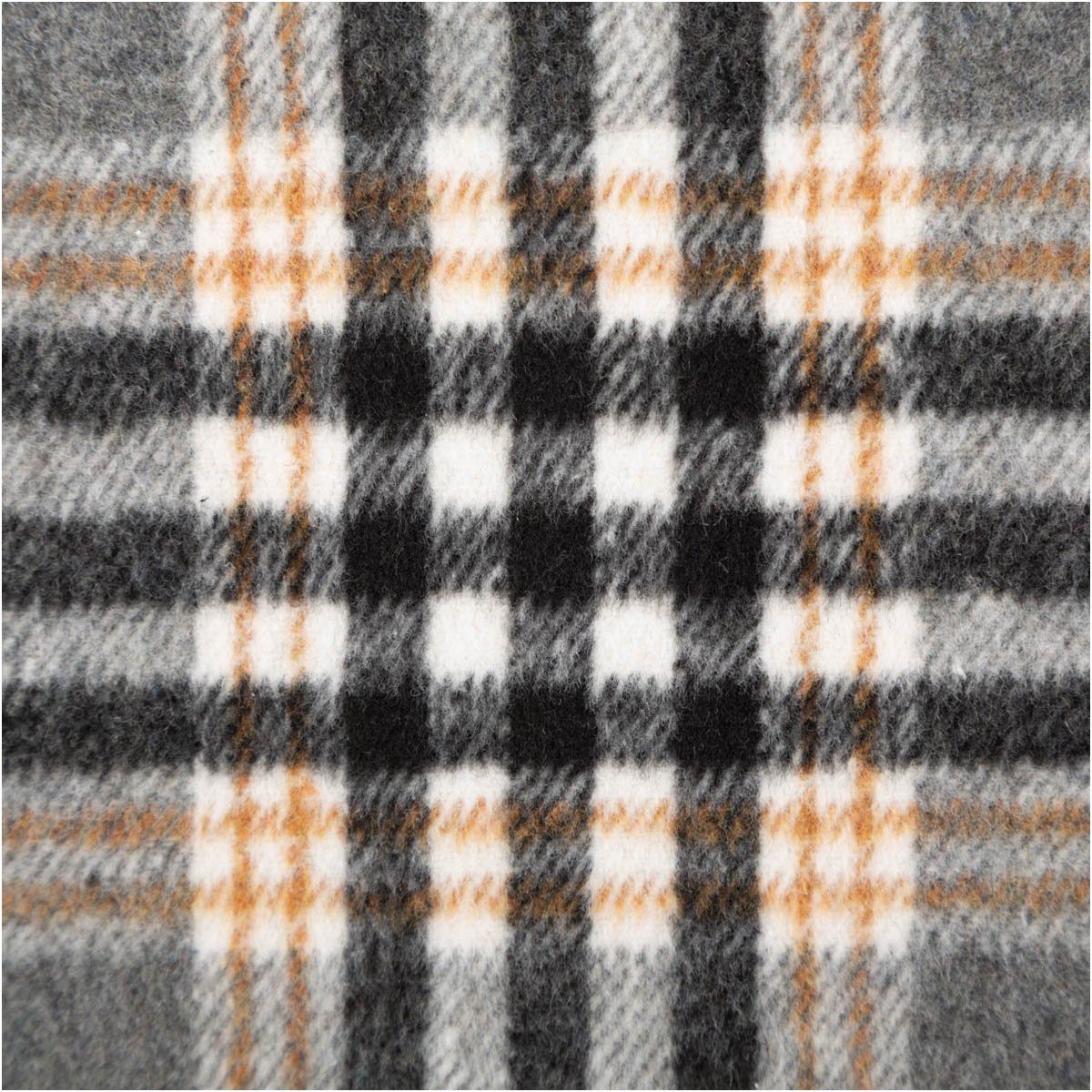 SCHÖNER LEBEN. Stoff Mantelstoff Meterware Jacquard gebürstet Karos grau 145cm, pflegeleicht