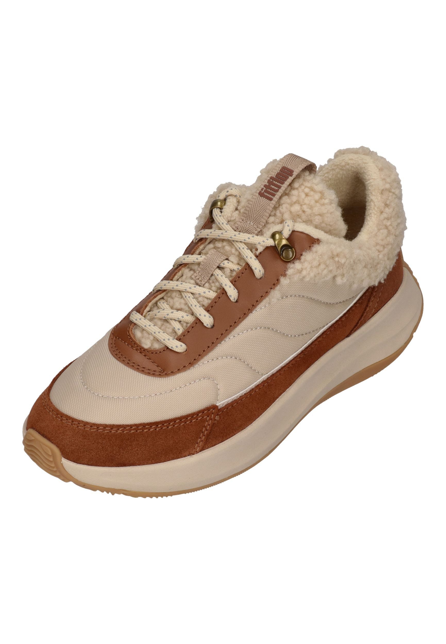 Fitflop F-MODE FLOW SHEARLING MIX Кросівки deep tan camel
