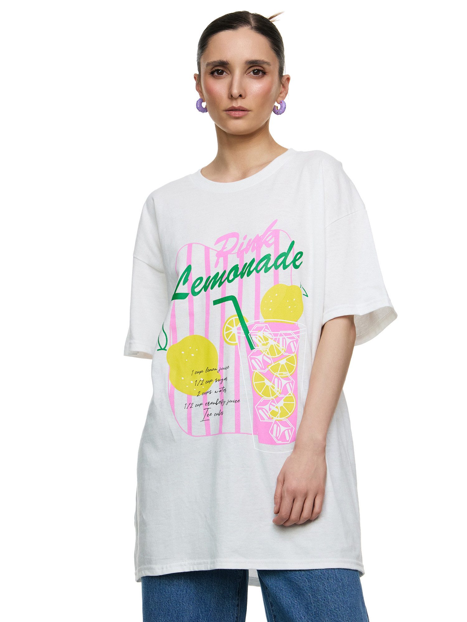 Worldclassca T-Shirt Worldclassca Oversized Print PINK günstig online kaufen