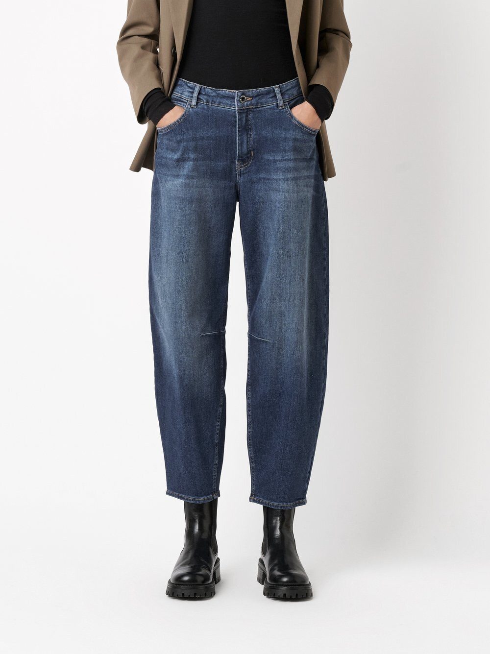ROSNER Tapered-fit-Jeans Mara_375 (1-tlg) in Barrel-Fit
