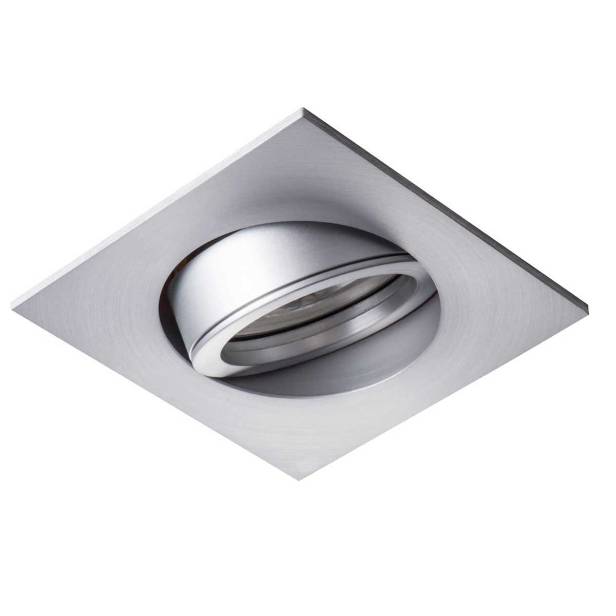Kanlux Einbaurahmen Einbauleuchte EVIT Aluminium silb eckig schwenkbar