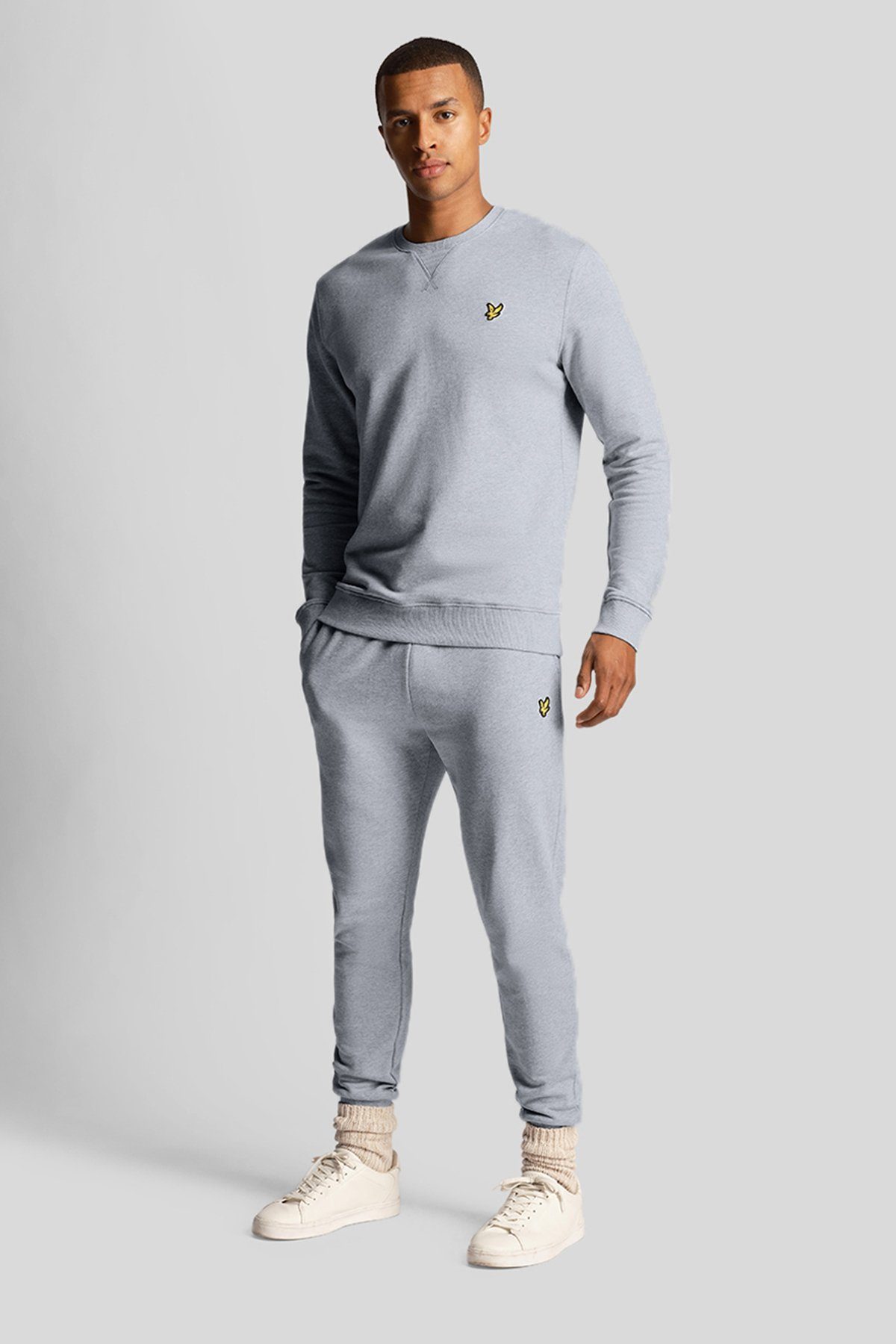 Baumwolle Ohne 100% Kapuze Aus Grau Lyle & Sweatshirt Scott