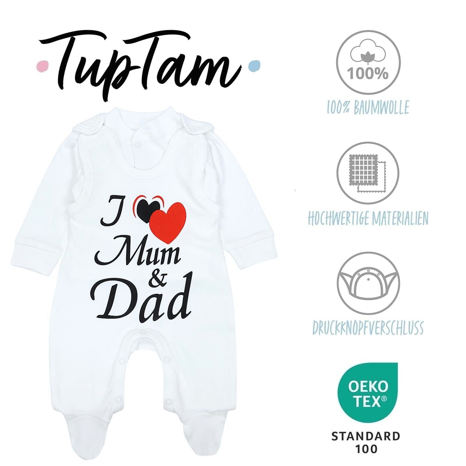 TupTam Strampler TupTam Unisex Baby Strampler Set Spruch Mamas & Papas Schatz – Bild 2 von 5