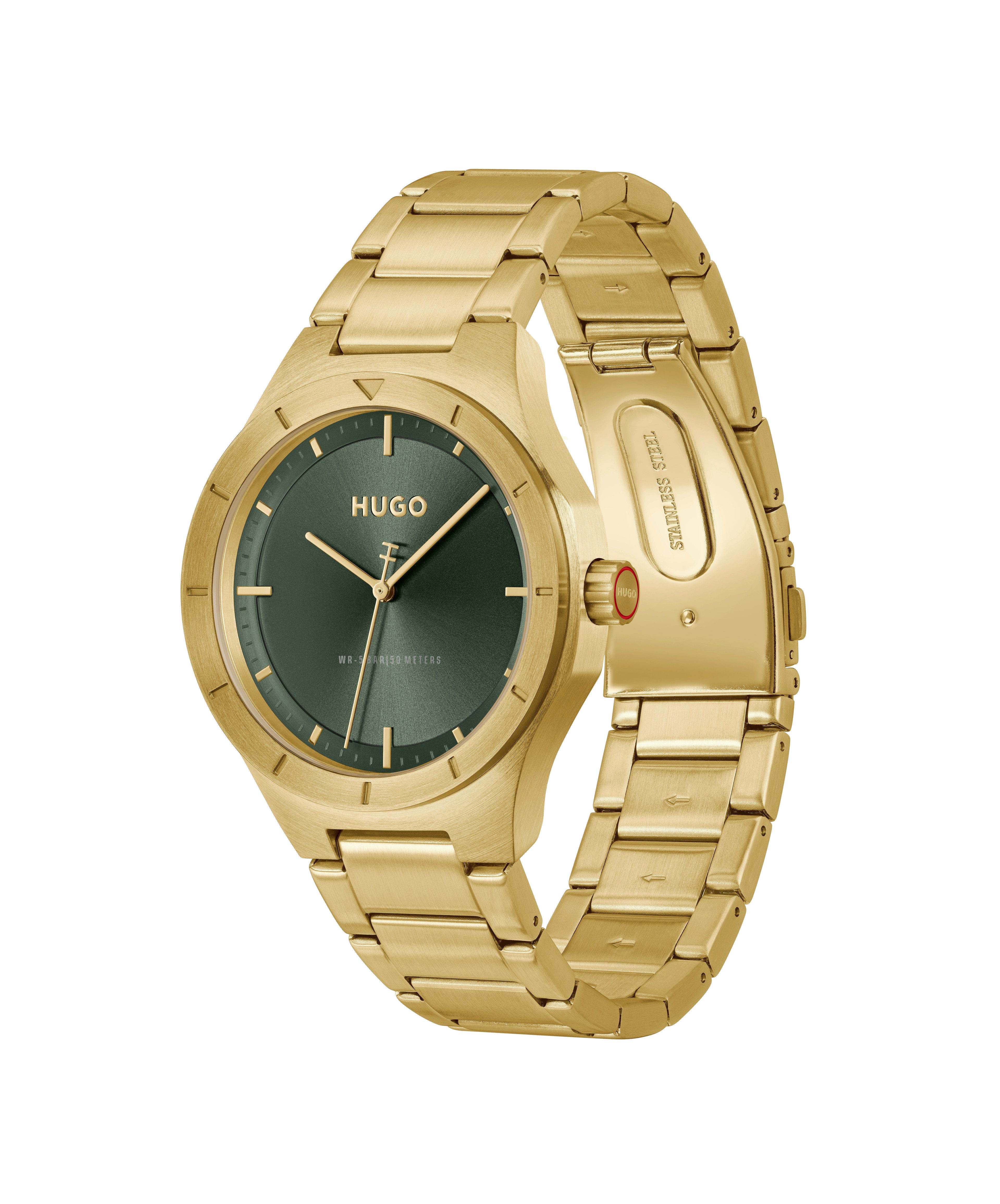 HUGO Quarzuhr #LIT 1530449, Armbanduhr, Herrenuhr, Edelstahlarmband, analog