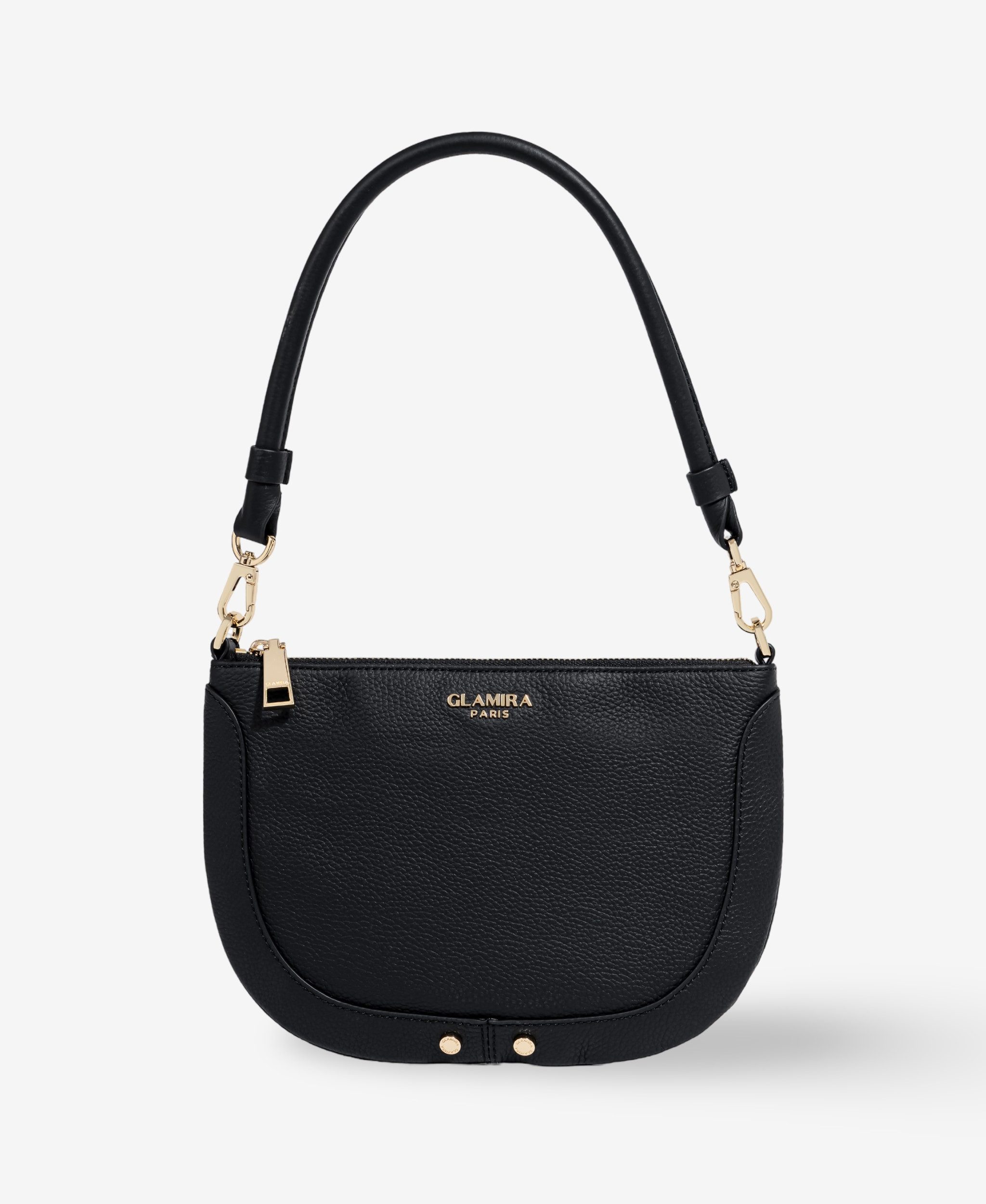 GLAMIRA Handtasche UrbanSphere Schwarze Schultertasche (1-tlg), echt Leder
