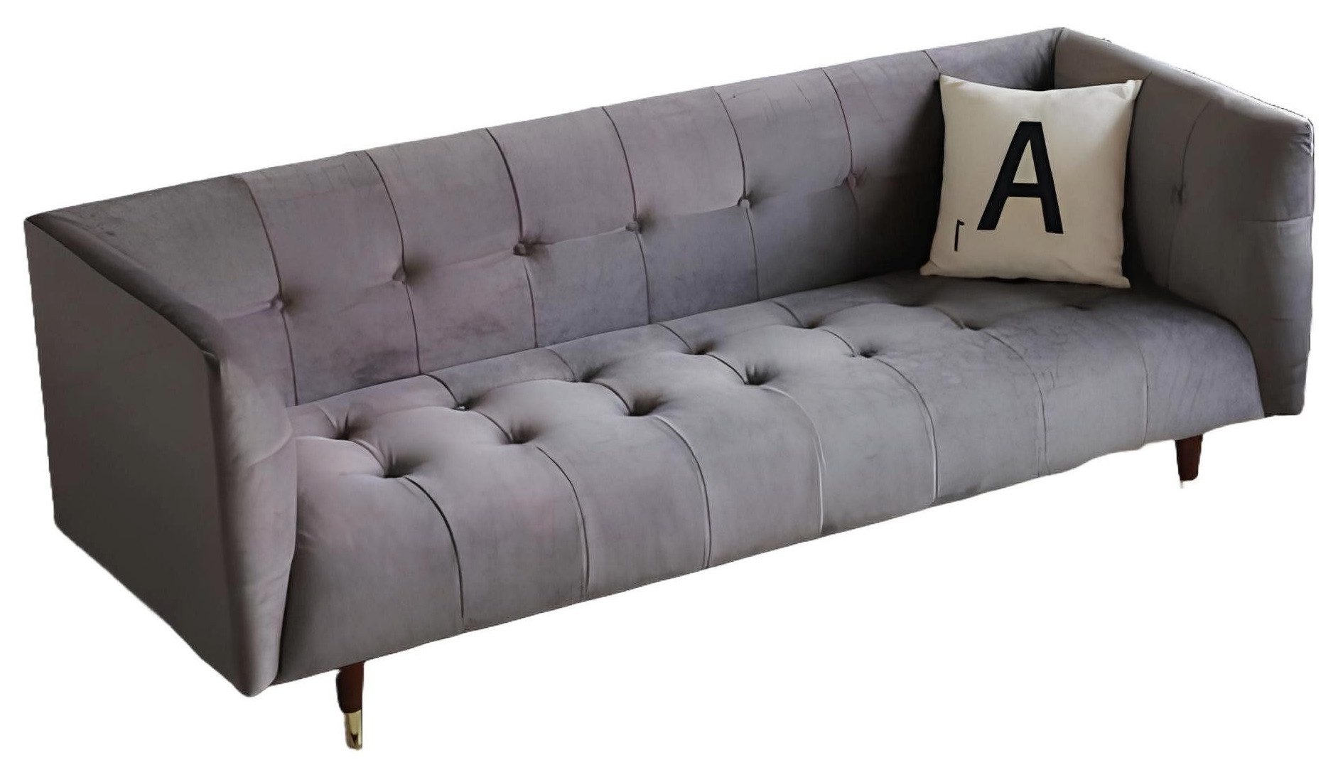 Xlmoebel 3-Sitzer Neu Chesterfield 3-Sitzer Stoffsofa Couch mit Polsterung - elegant, Hergestellt in Europa