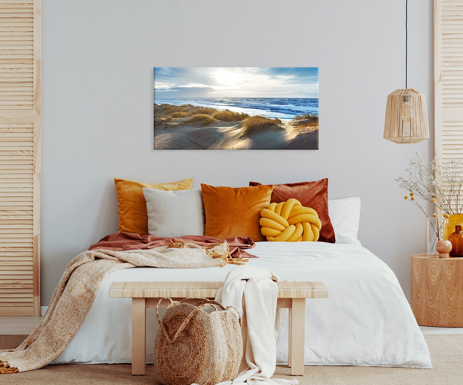 Bönninghoff Leinwandbild Wandbild DÜNE – Leinwandbild Keilrahmen Deko modern, Düne, Meer, Strand (1 St), auf Keilrahmen gespannt – Bild 2 von 5