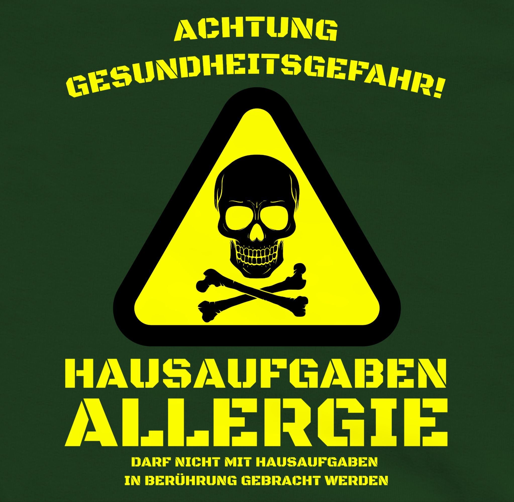 Herren Pullover Shirtracer Hoodie Hausaufgaben Allergie - Sprüche Statement mit Spruch - Männer Premium Kapuzenpullover Mit Sprü