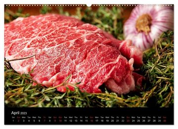 CALVENDO Wandkalender Delicious - Gourmet Food Calendar 2023 / UK-Version (Premium-Calendar 2023 DIN A2 Landscape)