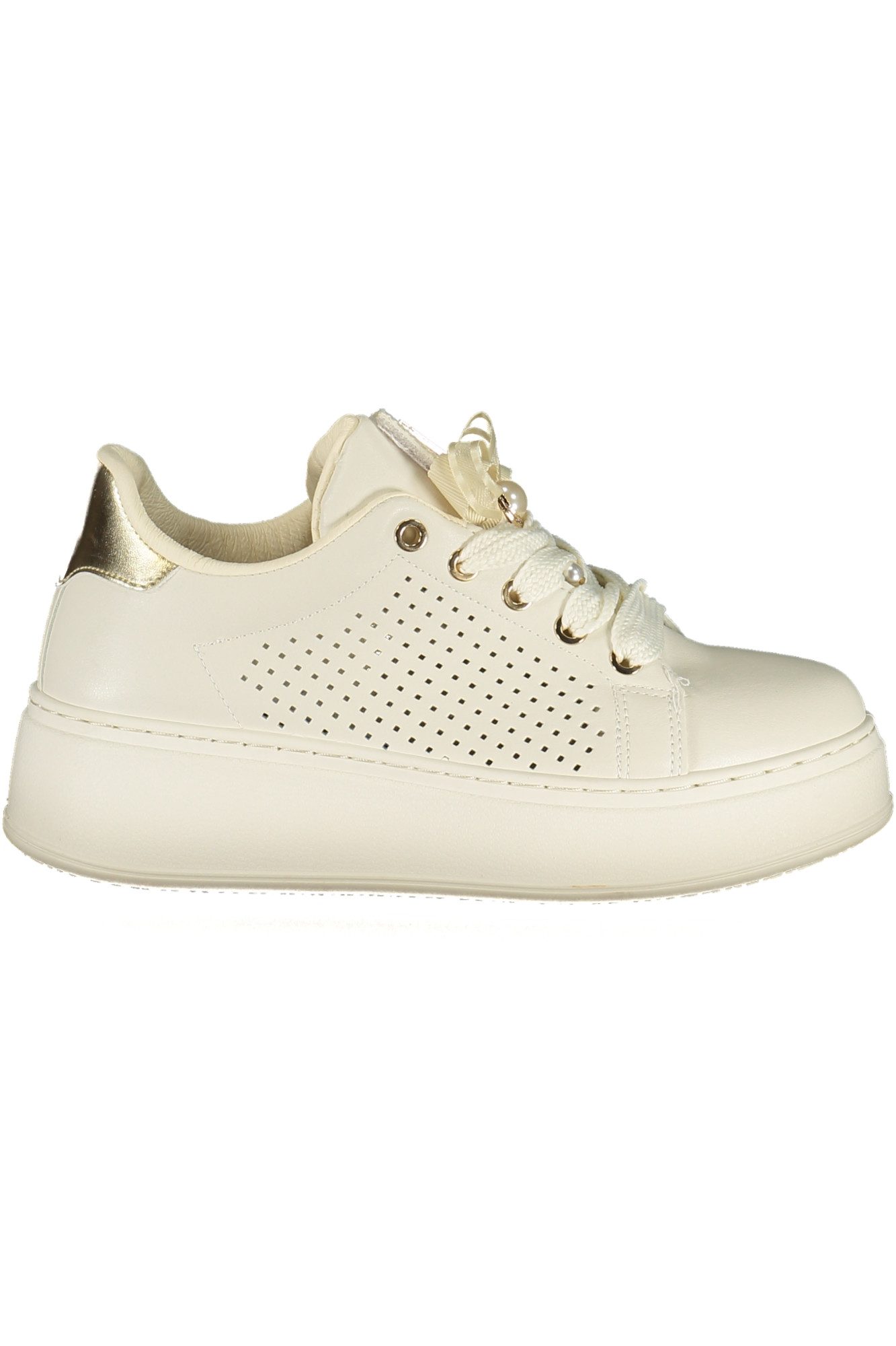 Laura Biagiotti Sneaker Weißer Damensneaker mit Goldakzenten &