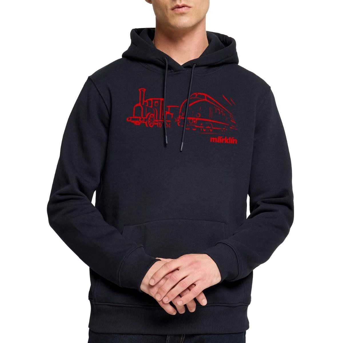 Hoodie Märklin Eisenbahnen Line Art Herren Premium Hoodie