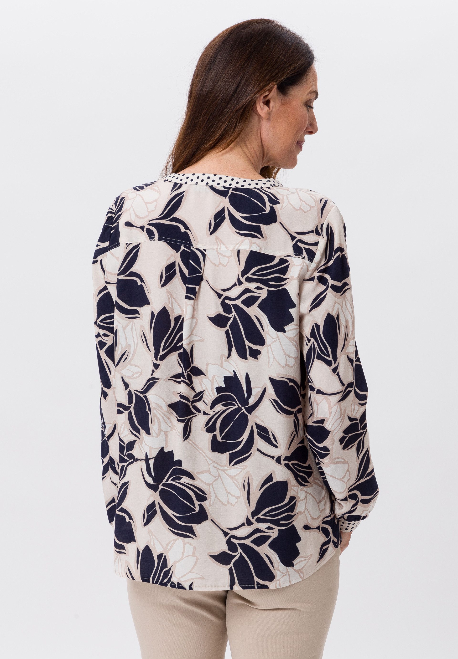 FRANK WALDER Klassische Bluse mit angesagtem Mustermix