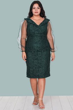 Modabout Abendkleid Damen Midikleid Sommerkleid für große Größen - NELB0588D5093ZMT (1-tlg)