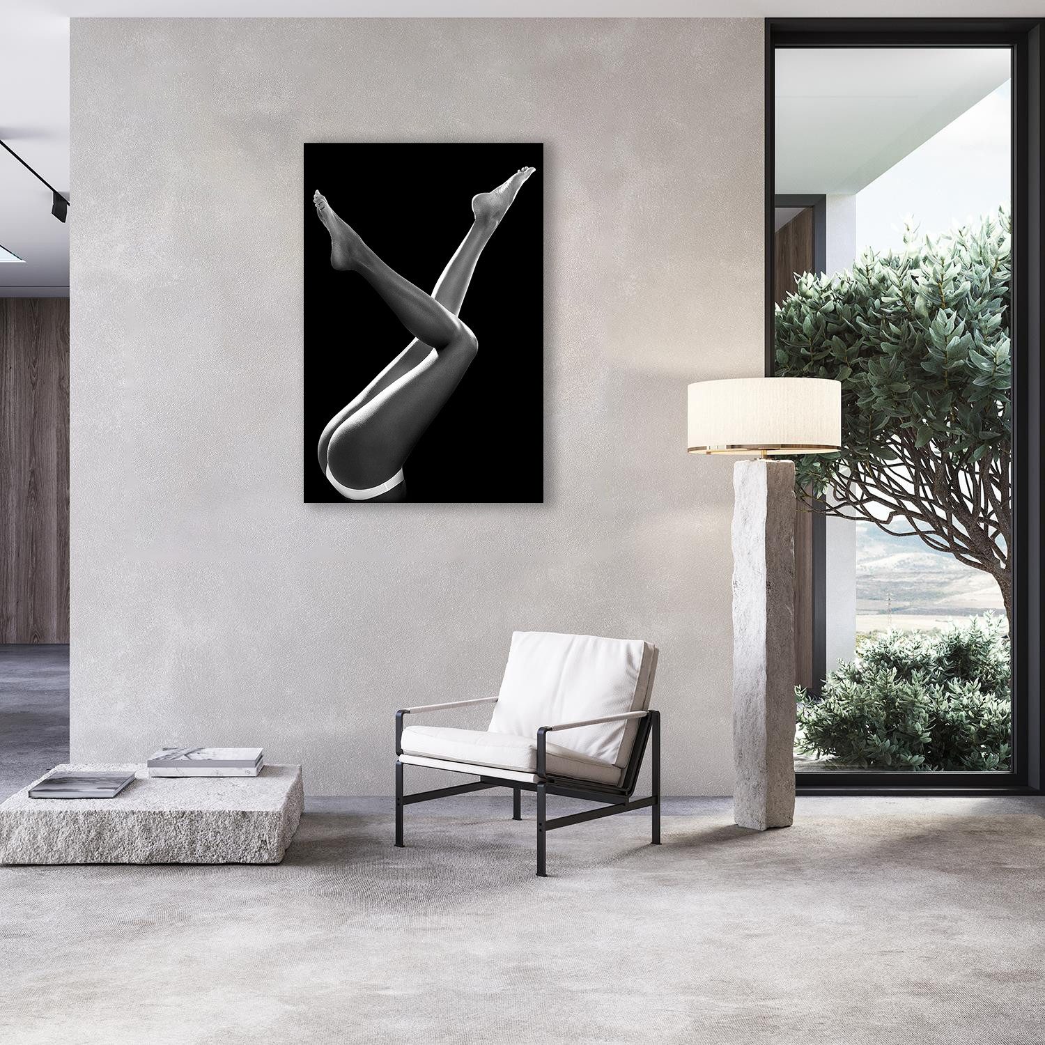 queence Alu-Dibond-Druck Verführerische Frauenbeine, Bilder von Frauen, Erotische Bilder, Frau, Körper, Modern, Personen (1 St), Sinnliche Wandbilder in Galeriequalität inkl. Aufhängesystem