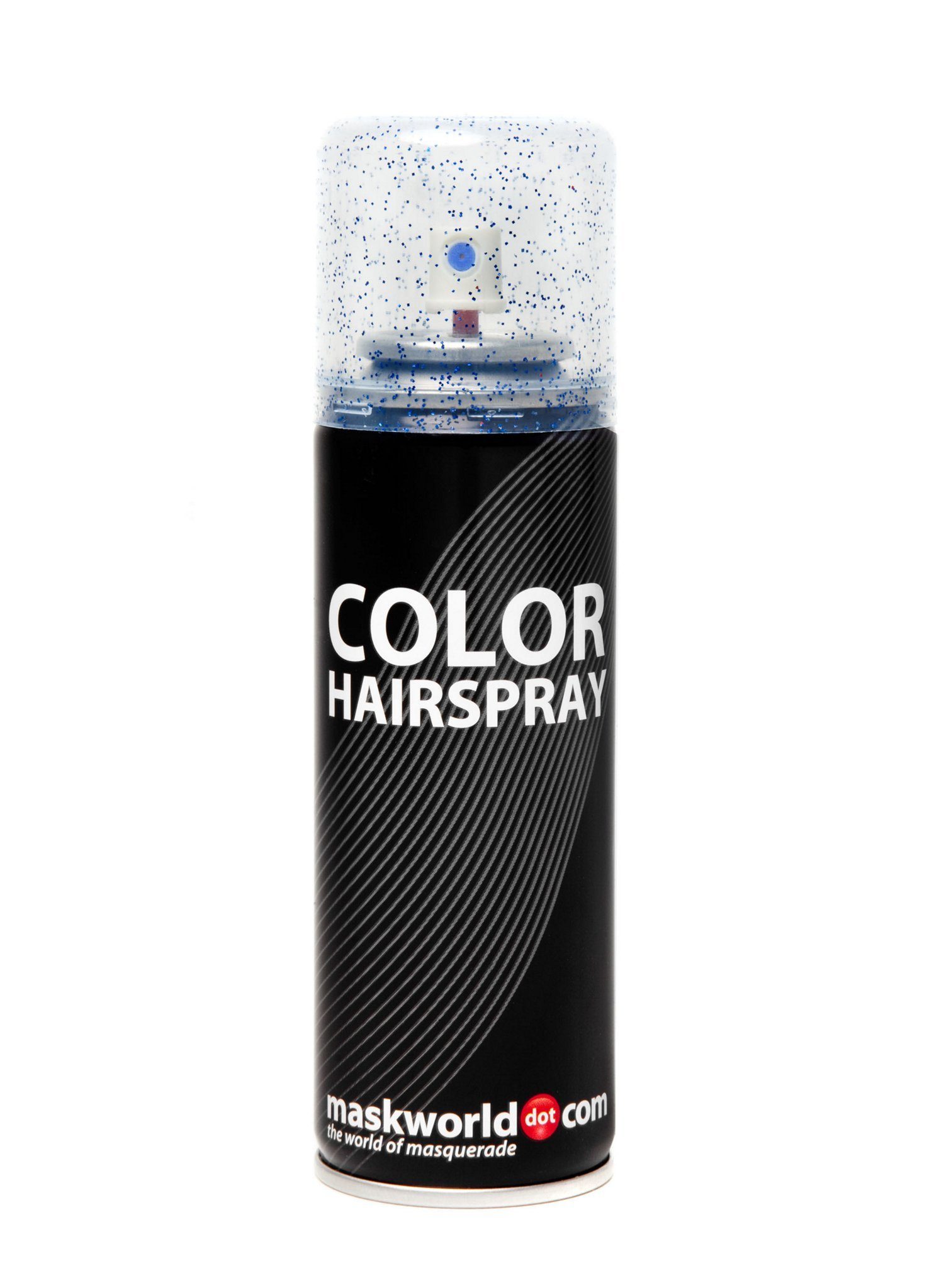 Maskworld Theaterschminke Haarspray Glitter Haarfarbe blau Karneval Fasching