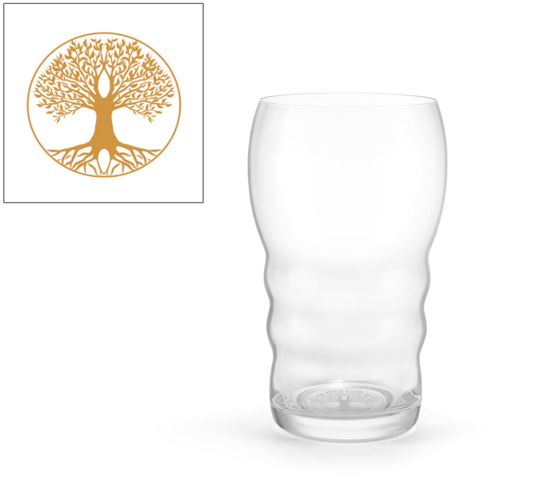 Glas Galileo Lebensbaum Gold 0.5l