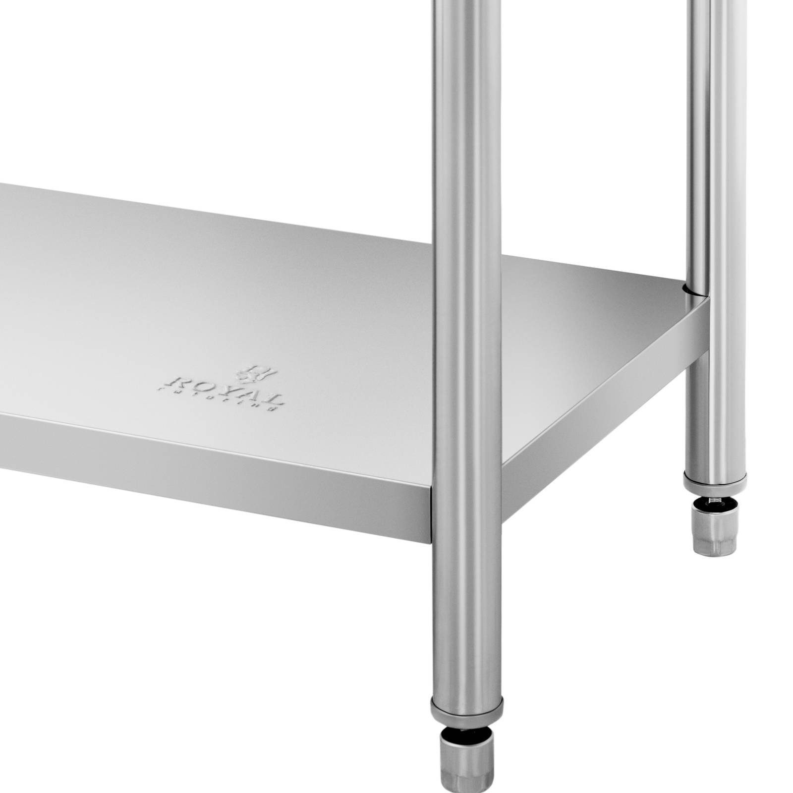 OUKANING Edelstahl Arbeitstisch 3/4 Etagen - Höhenverstellbar & Bis 50 Kg Belastbar - Ideal Für Küche & Gastronomie