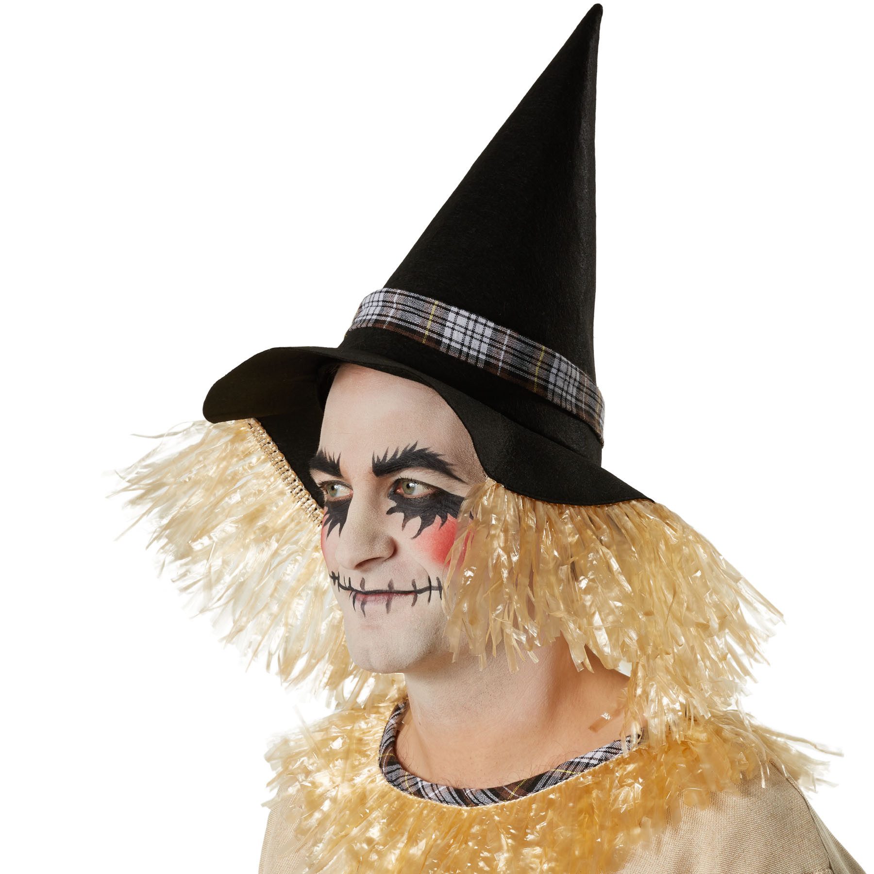 dressforfun Zauberer-Kostüm Herrenkostüm Freundliche Vogelscheuche, Vierteiliges Set im authentischen Vogelscheuchen-Look