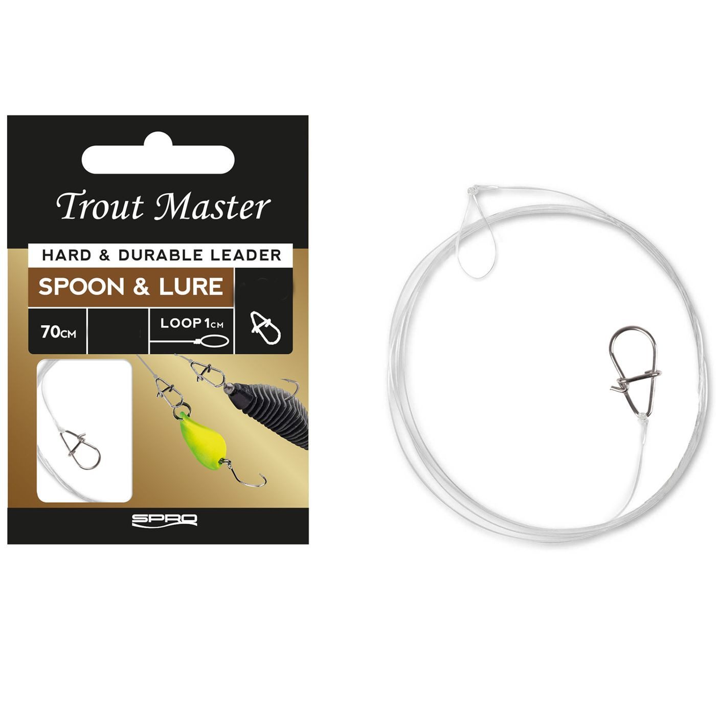 Trout Master Vorfachschnur Spoon & Lure Leader 0,23Mm, 0.23 m Länge, 0.23 mm Fadendurchmesser, (1-St)