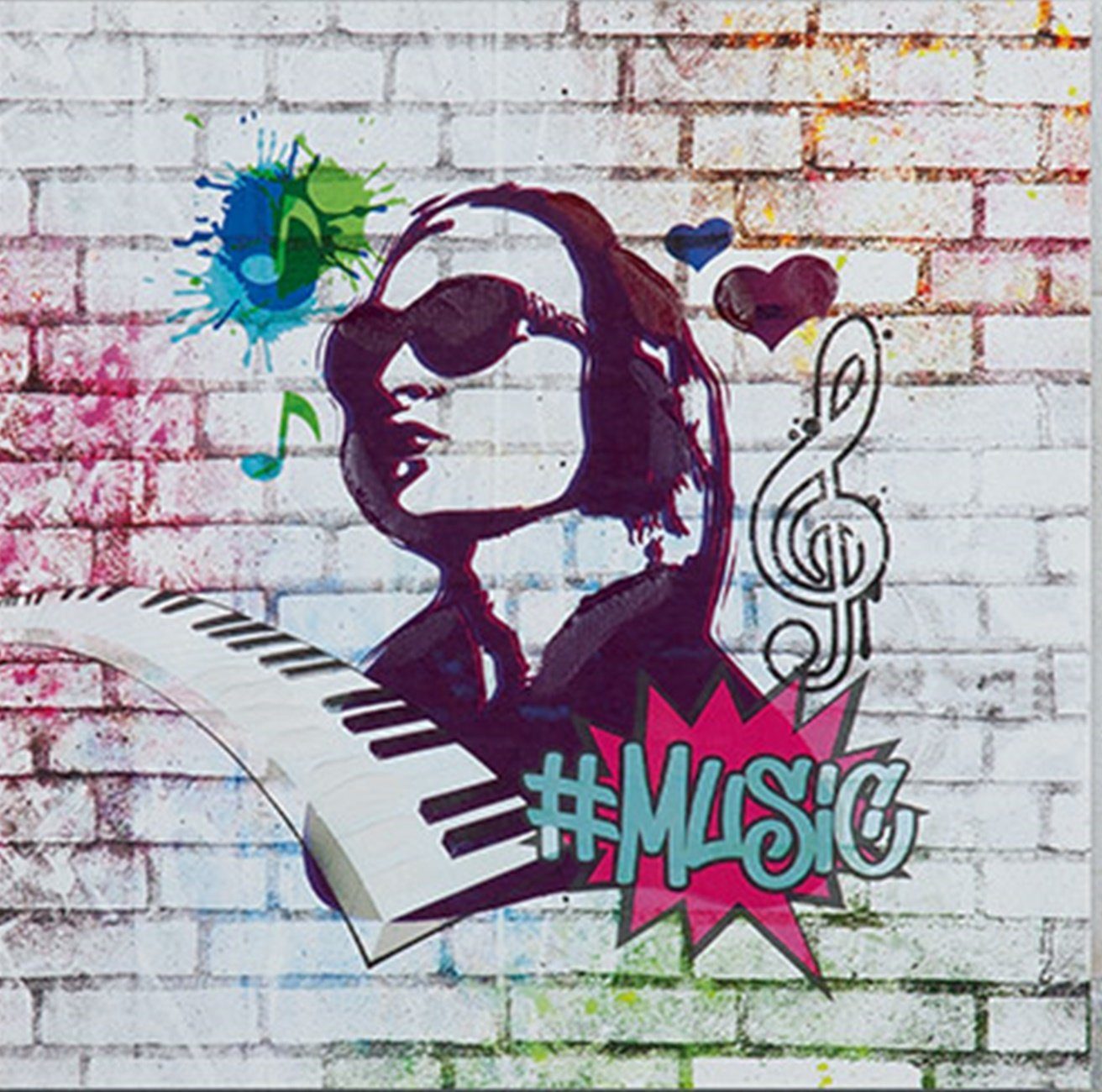 Musik Wanddekoobjekt Musiker Art 30x30cm Street dekojohnson Leinwandbild