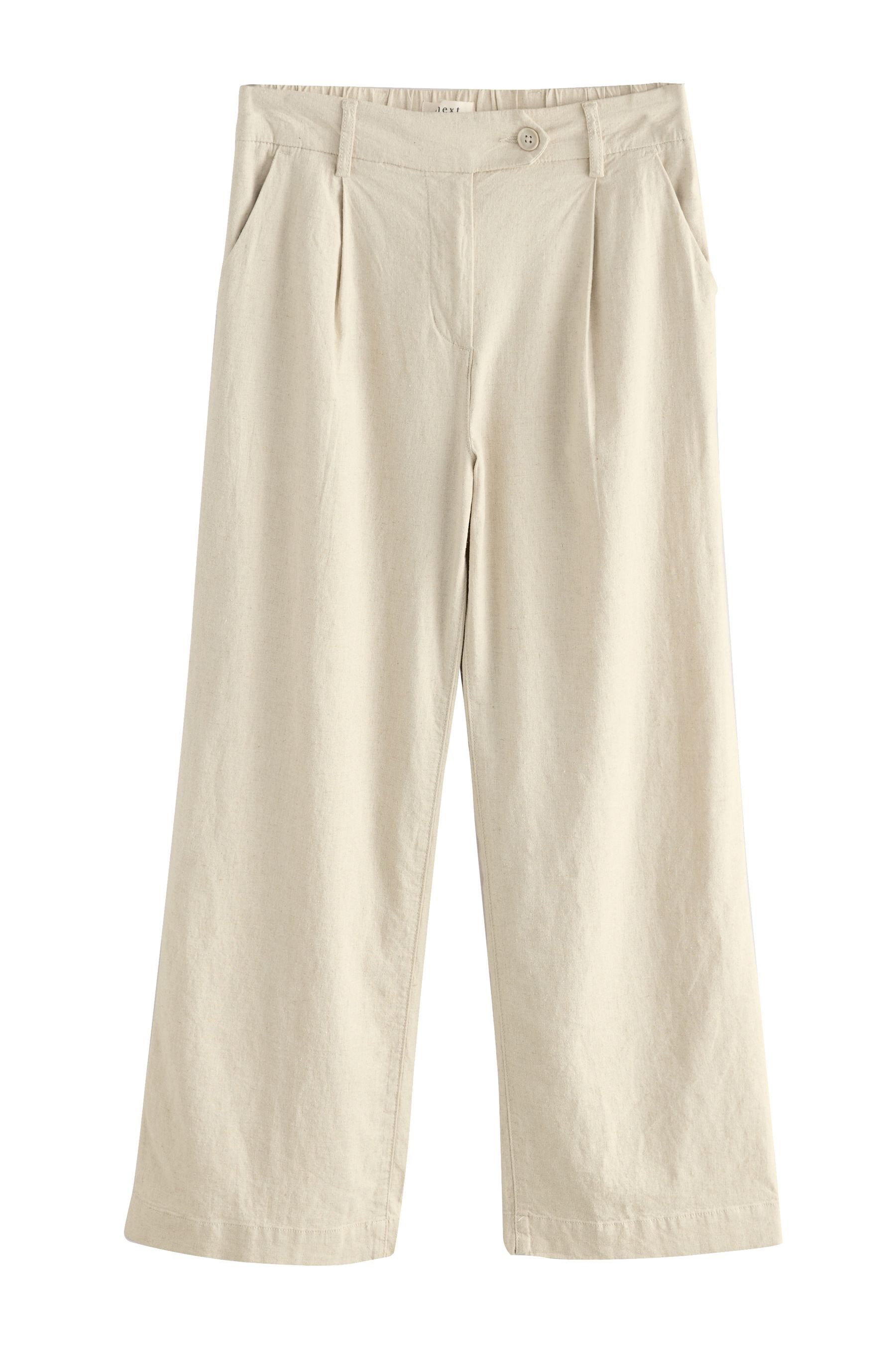 Next Leinenhose Hose mit weitem Bein und Leinenanteil, 2er-Pack (2-tlg)