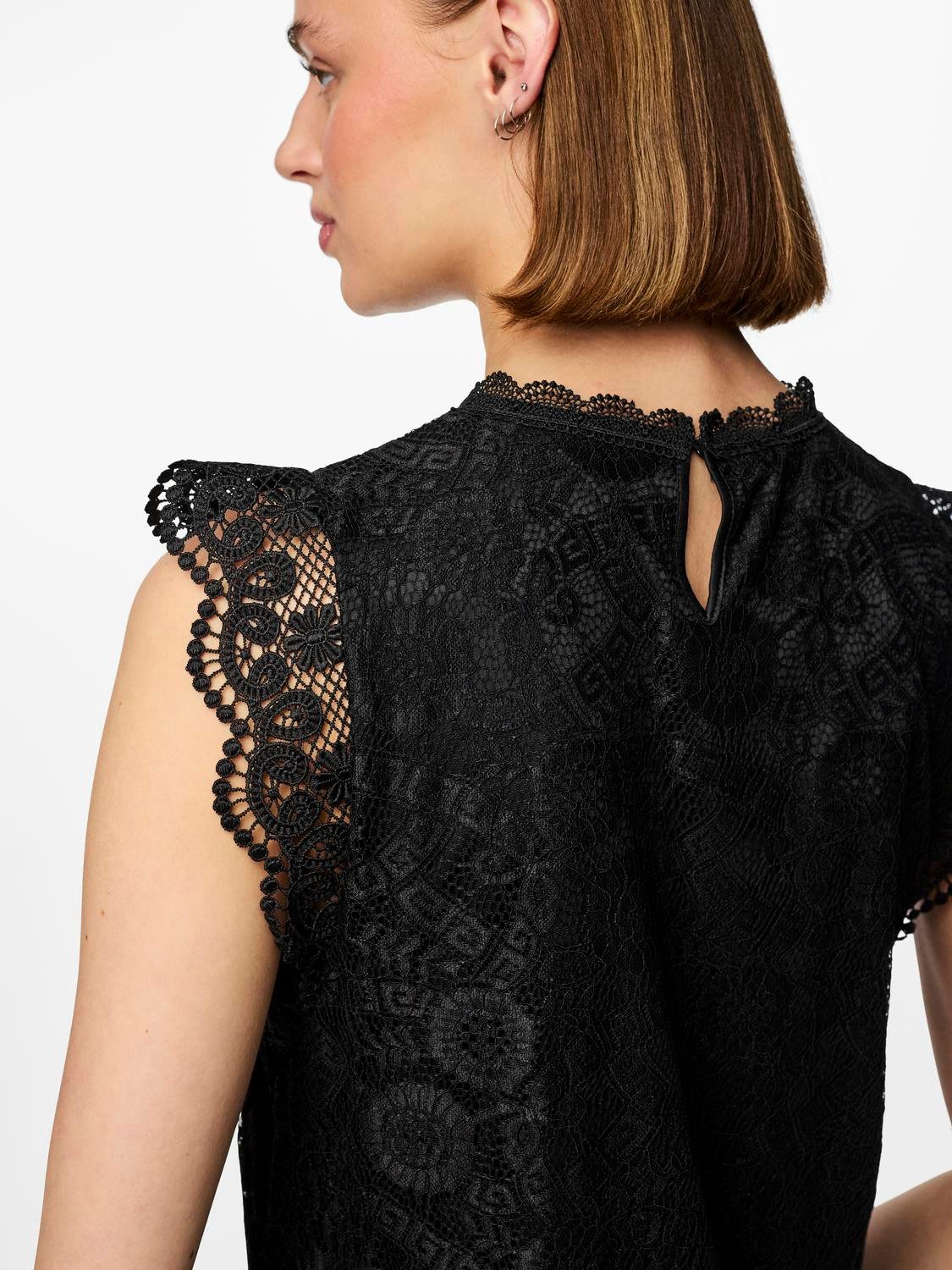 pieces Spitzenkleid PCOLLINE SL LACE DRESS günstig online kaufen