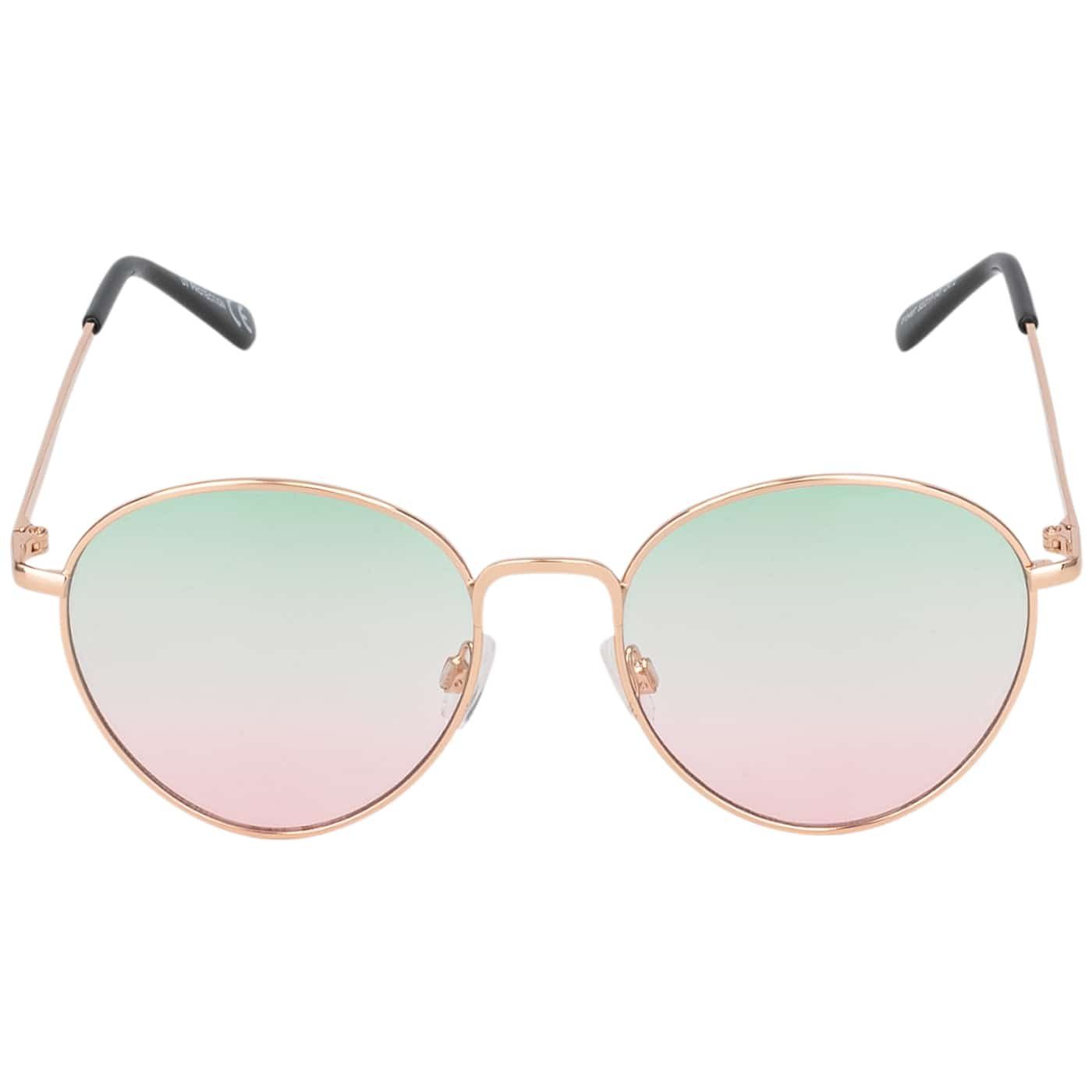 Linsen Damen Rund braun Sonnenbrille (1-St) Eyewear Form Pilotenbrille blau, mit rosa, Designer grün, oder BEZLIT schwarzen