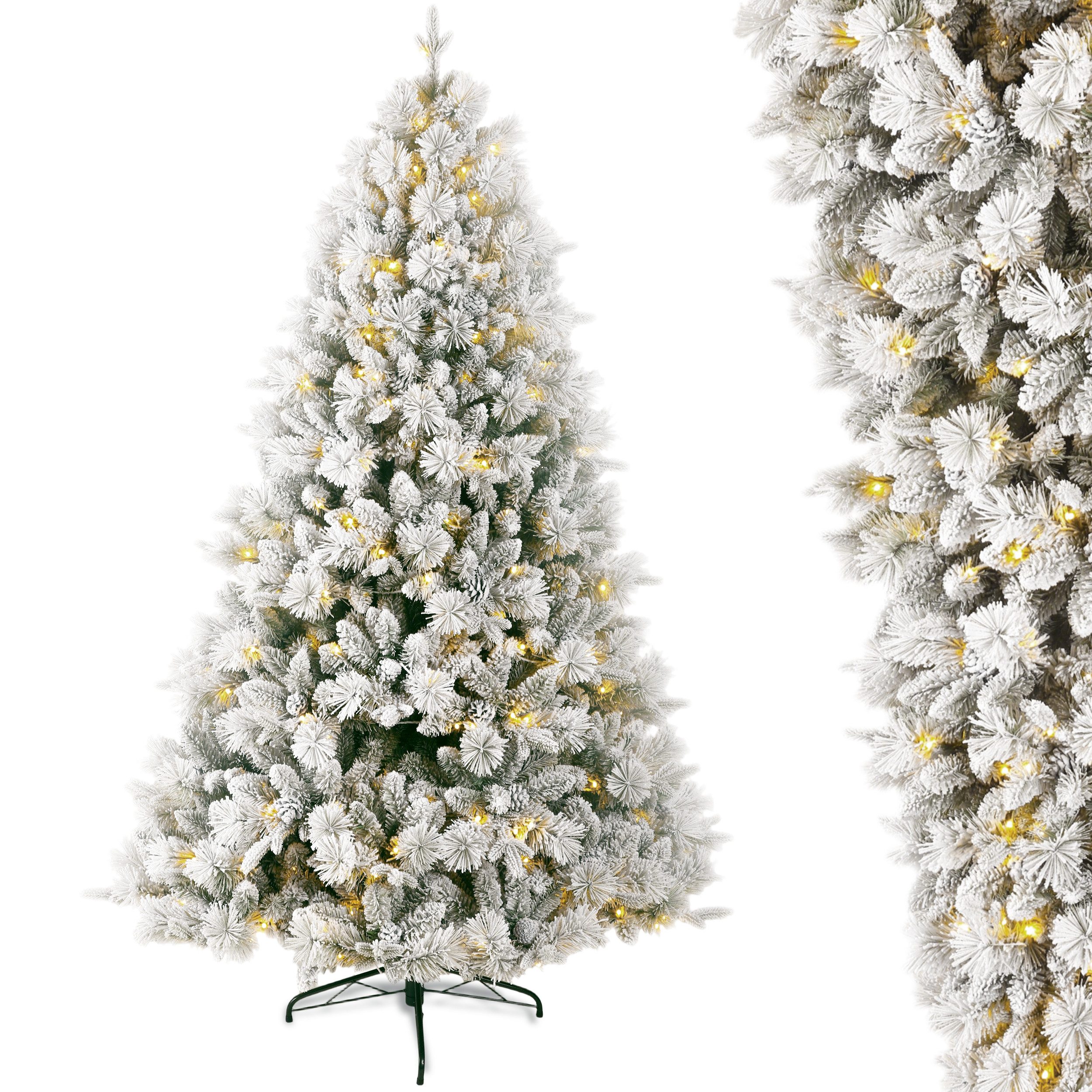 WHEELYOU Künstlicher Weihnachtsbaum mit Schnee, PVC+PE, mit Lichterkette un günstig online kaufen