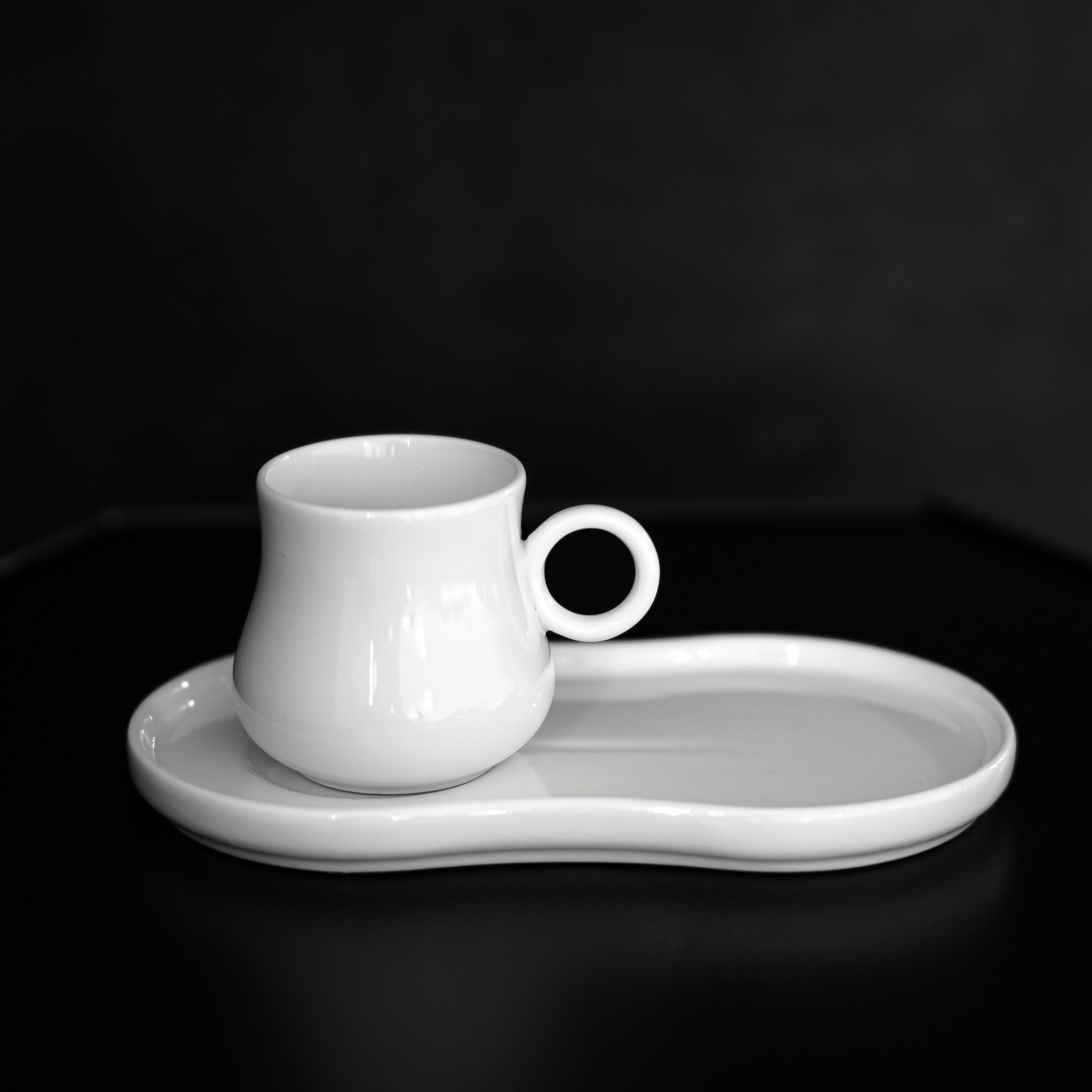 Mulex Kaffeeservice 12-teiliges Mokkatassen-Set aus Porzellan - 100 ml, Weiß (12-tlg), 6 Personen, Porzellan, 6x Mokkatassen, 6x Untertassen – Bild 3 von 4