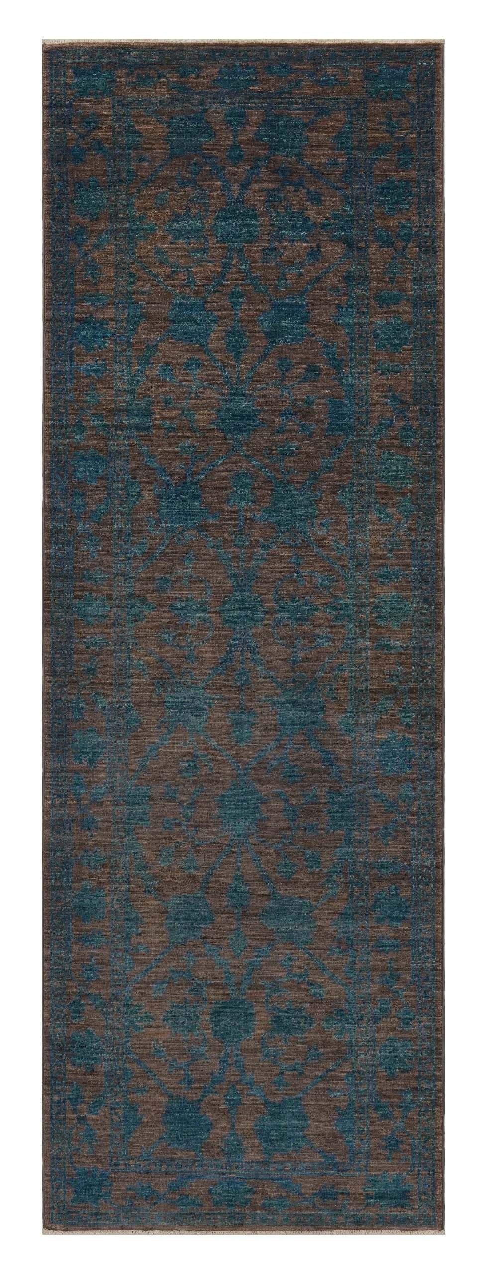 CABBEL Orientteppich 240x79 cm Farahan Braun Schurwolle Handgeknüpft Klassisch Unikat, Läufer, Höhe: 7 mm, 100% Schurwolle – weich, pflegeleicht, solide Knüpfdichte