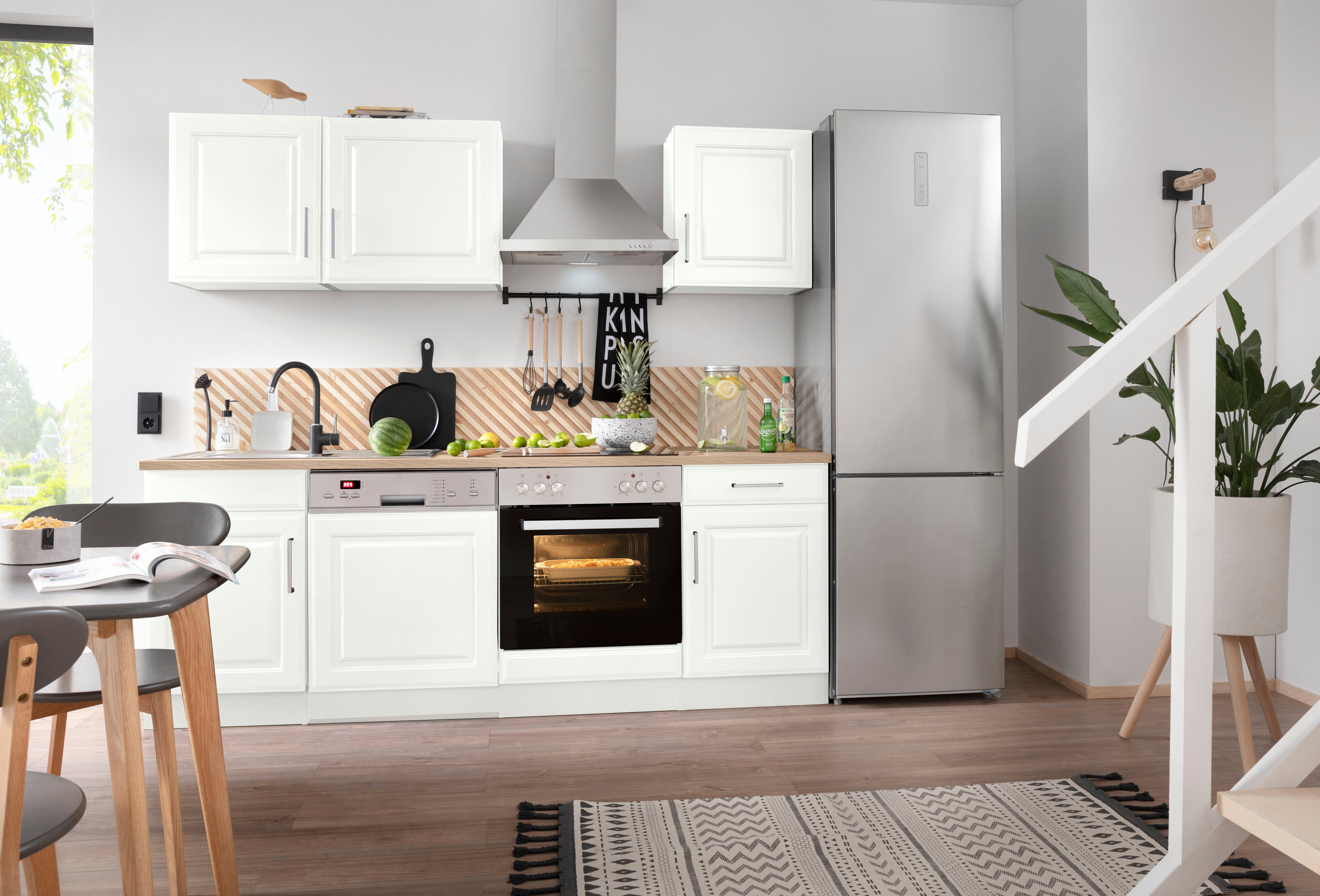 KOCHSTATION Küchenzeile KS-Stockholm, Breite 220 cm, mit hochwertigen MDF F günstig online kaufen