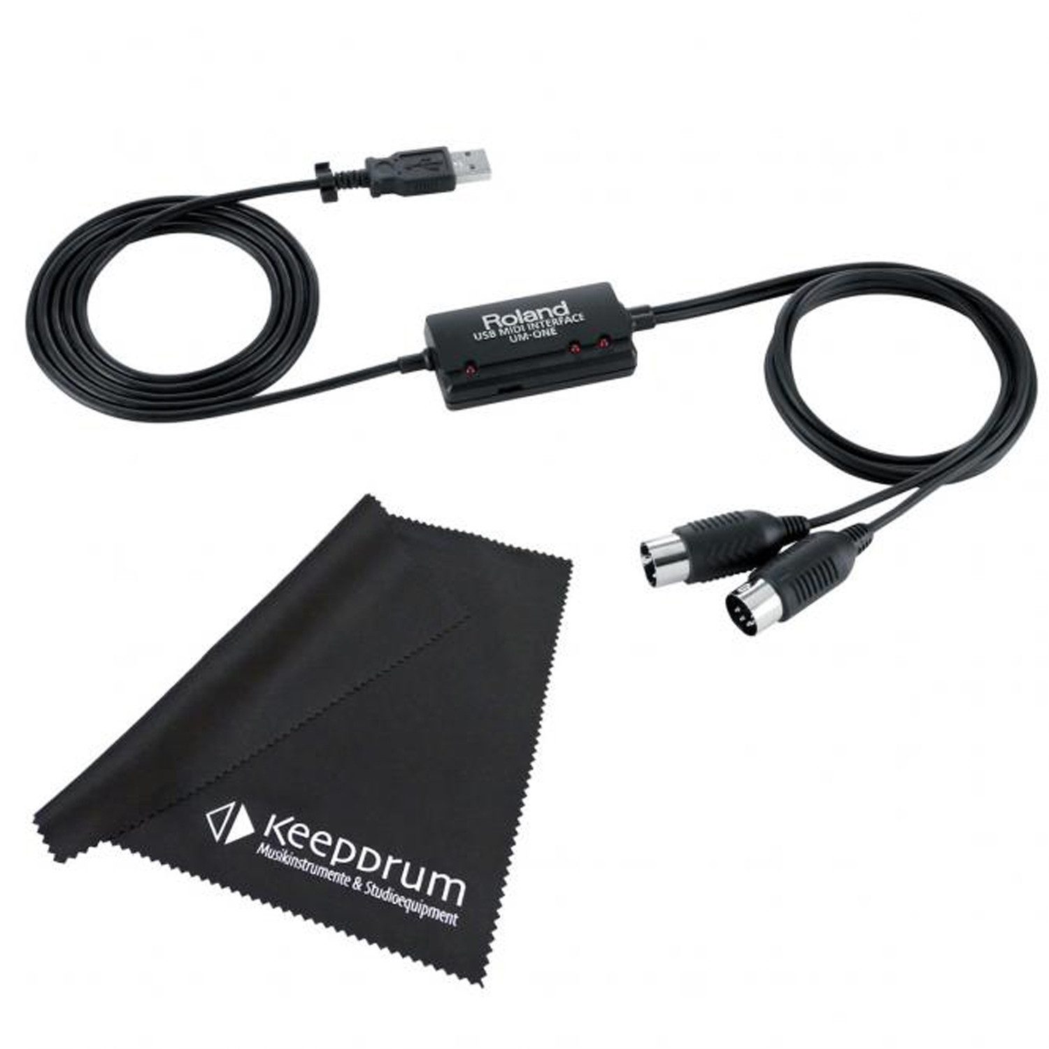 Roland UM-One MkII Kabel mit Mikrofasertuch Digitales Aufnahmegerät