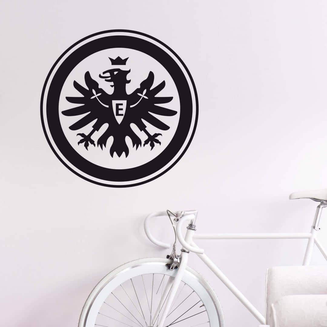 Eintracht Frankfurt Wandtattoo Adler Krone, entfernbar Fußball selbstklebend, Eintracht Frankfurt Wandtattoo Wappen Deutschland Wandbild Logo