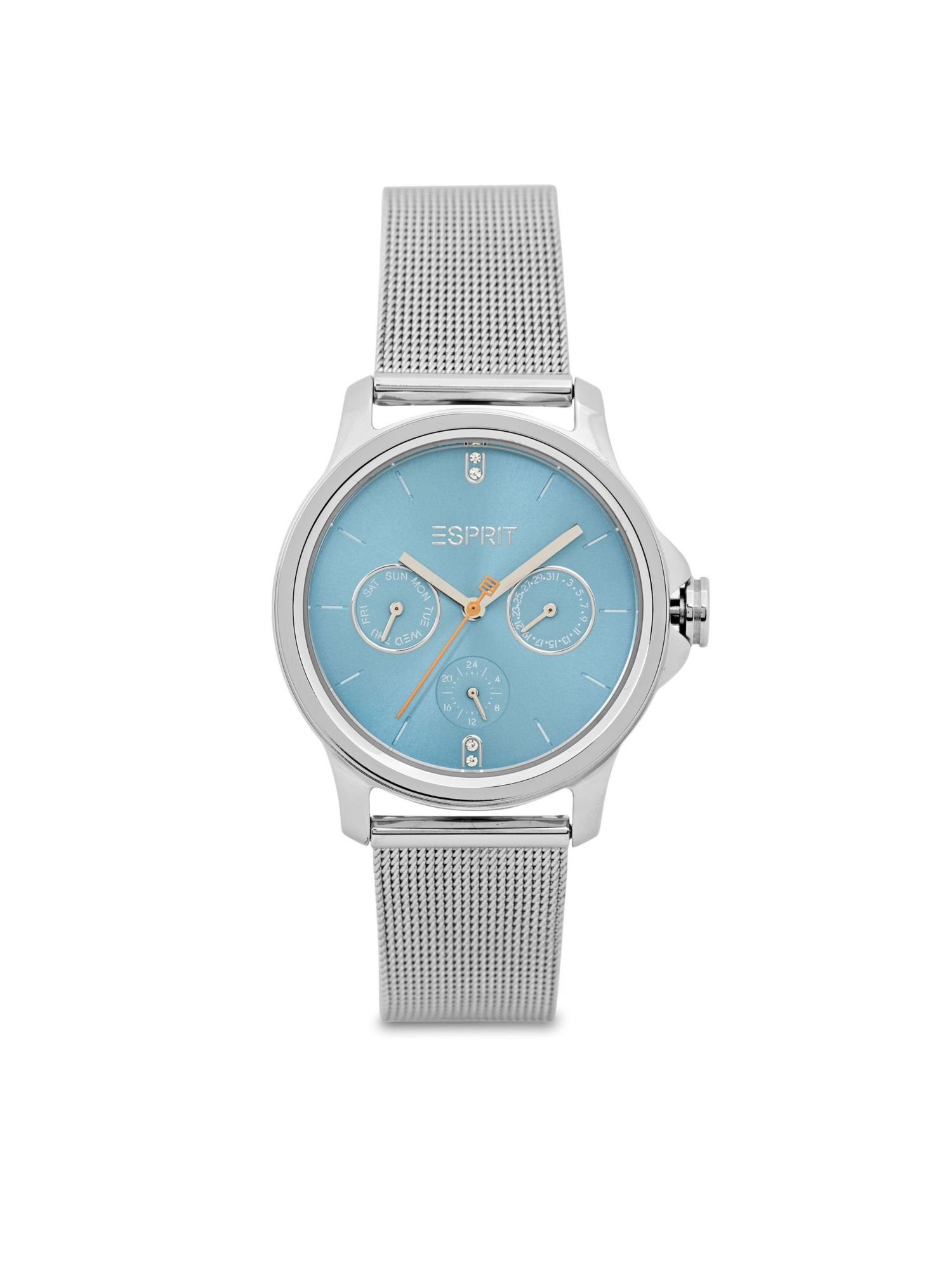 Damen Uhren Esprit Chronograph Multifunktionsuhr mit Mesh-Armband