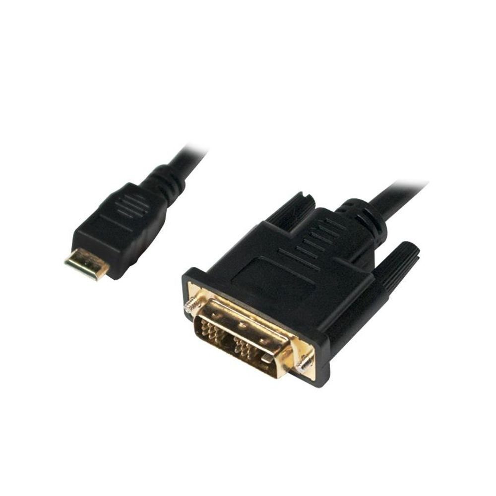 LogiLink Mini-HDMI auf DVI-D Kabel M/M 2 m Video-Adapter