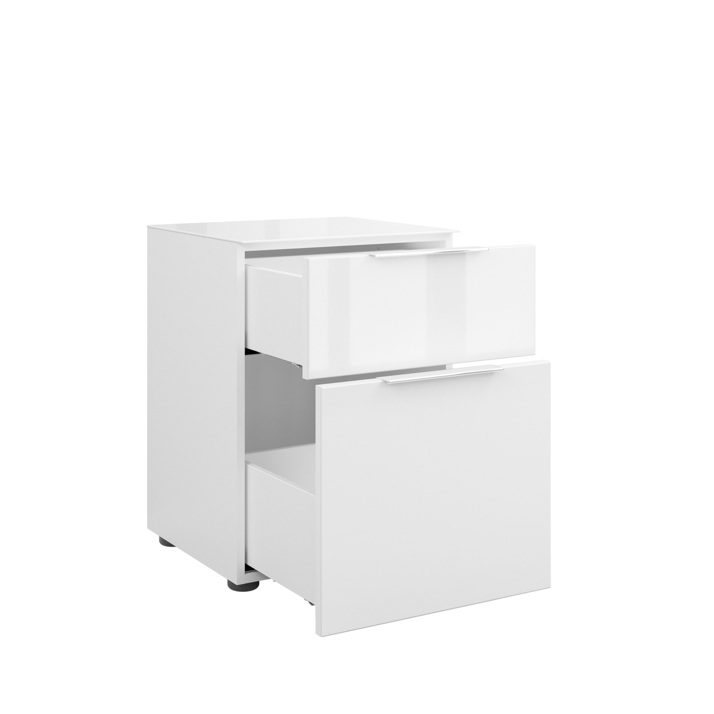 HARPER Nachttisch Nachtkommode HARPER MEDINA BHT 45x60x40 cm weiß Nachttisch