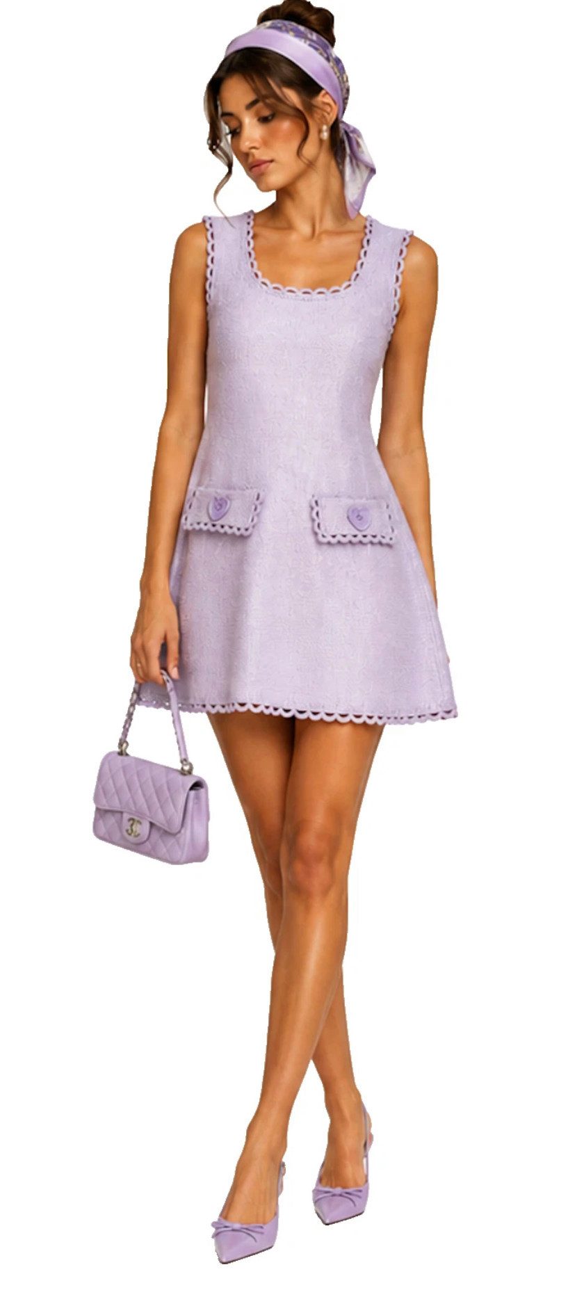 Moschino A-Linien-Kleid COUTURE Milano Strickkleid Herzknopf A-Linie Kleid Hochwertige italienische Strickverarbeitung