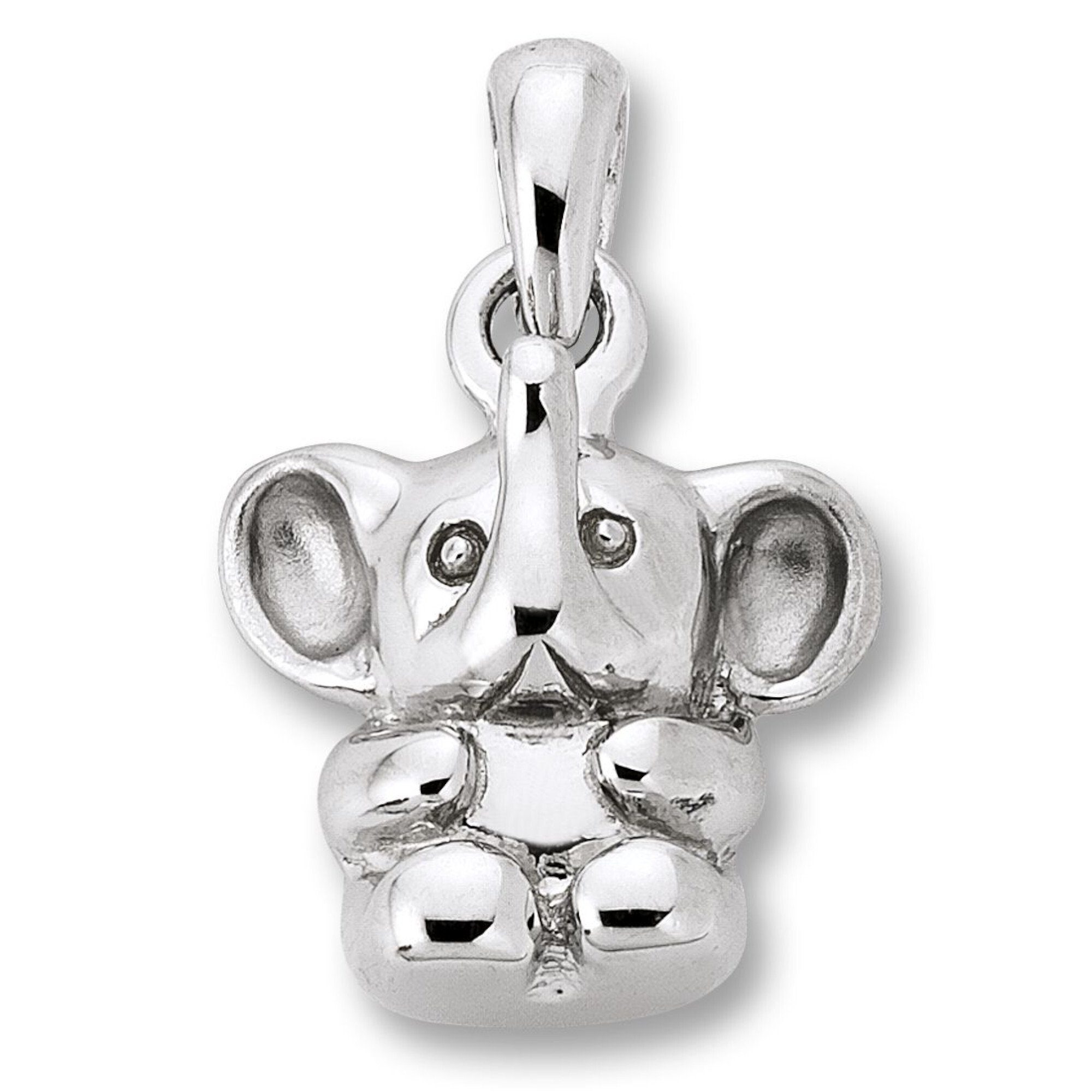 925 Silber Damen ONE Elefant Anhänger Kettenanhänger aus Silber, Schmuck ELEMENT Elefant