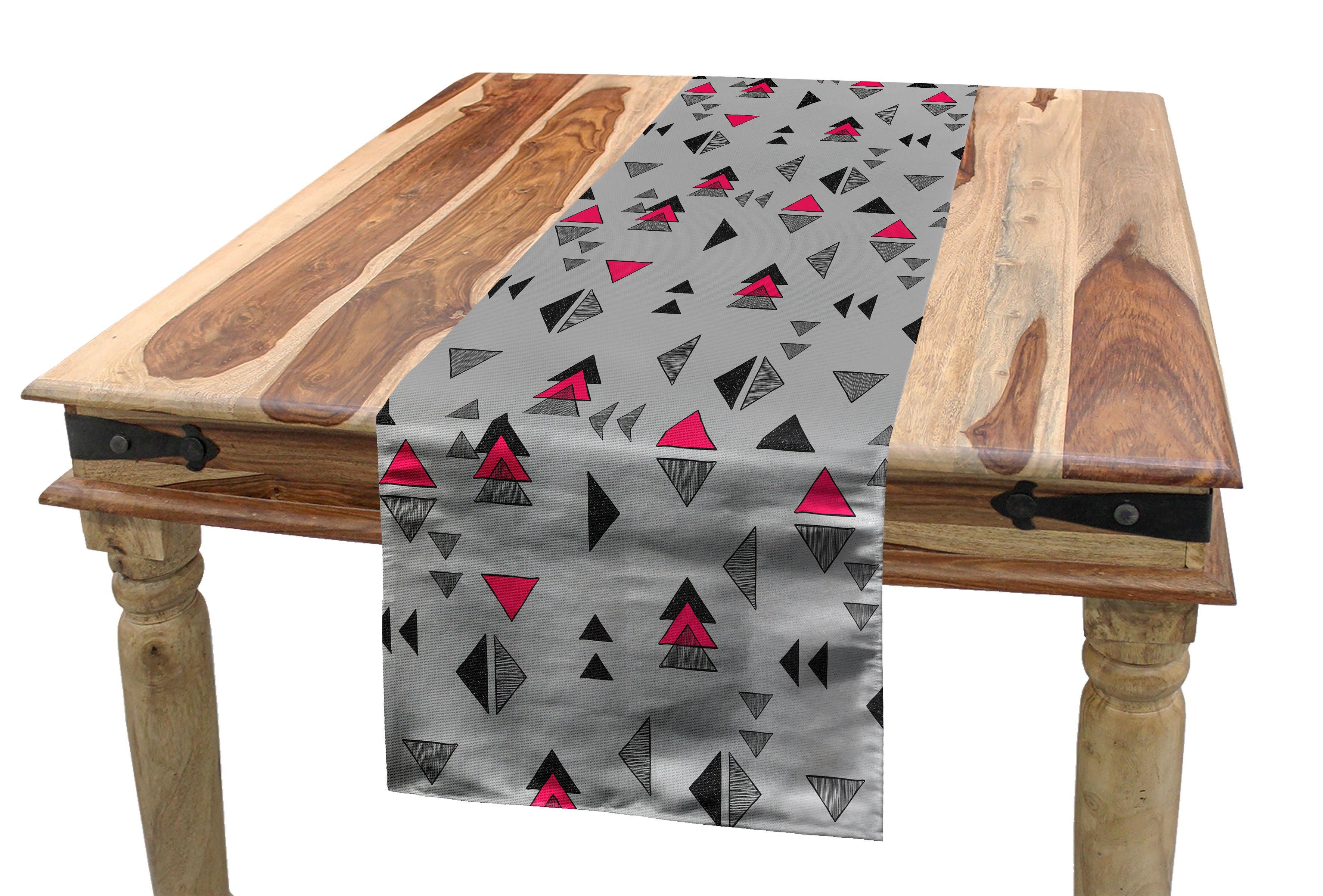 Shapes Dekorativer Tischläufer Küche Tischläufer, Abakuhaus Abstrakt Dreieck Pastell Esszimmer Rechteckiger