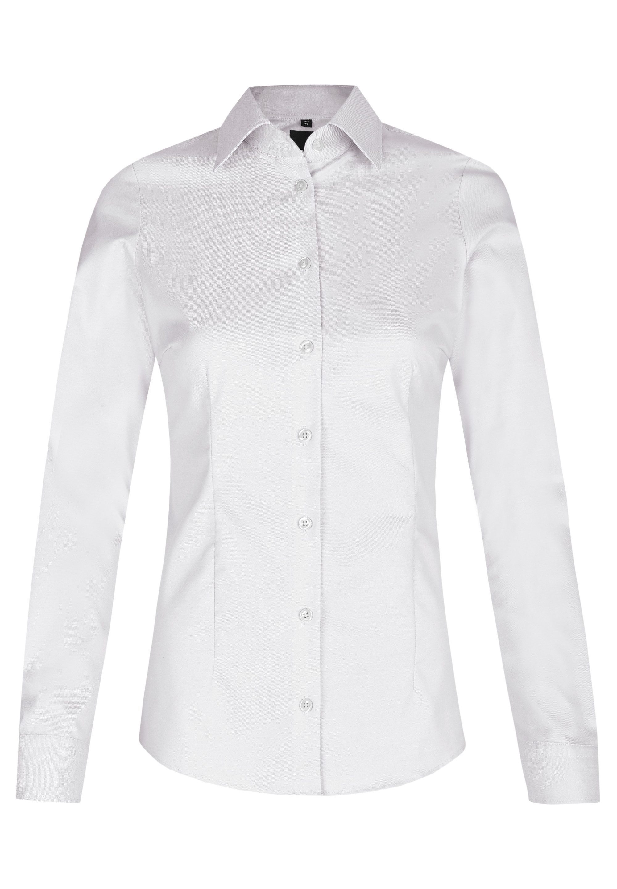 HECHTER PARIS Klassische Bluse HECHTER Paris ESSENTIALS Damen Bluse Kent Modern-Fit Weiß