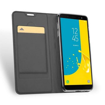 CoolGadget Handyhülle Magnet Case Handy Tasche für Samsung Galaxy J6 2018 5,6 Zoll, Hülle Klapphülle Ultra Slim Flip Cover für Samsung J6 2018 Schutzhülle