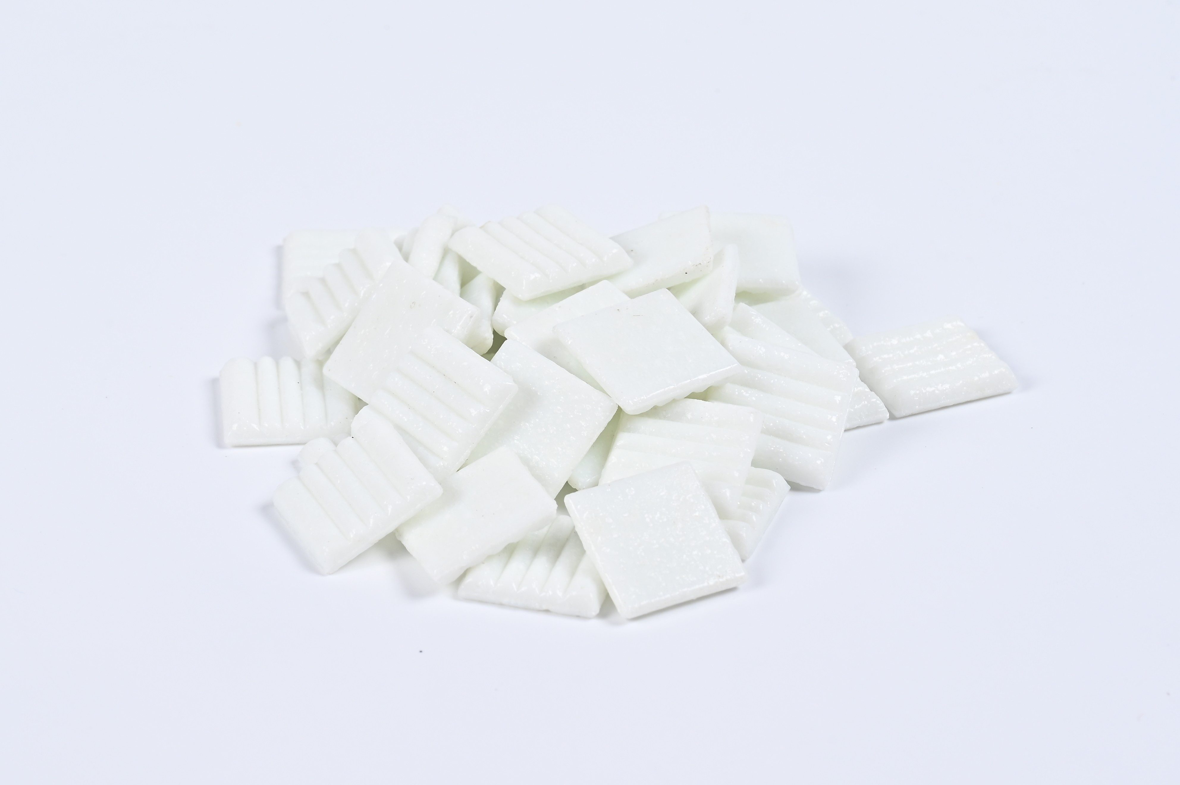 Armena Mosaikfliesen Mosaikfliesen Glasmosaik Bastelmaterial Mosaik DIY Wandfliesen 260g, weiss