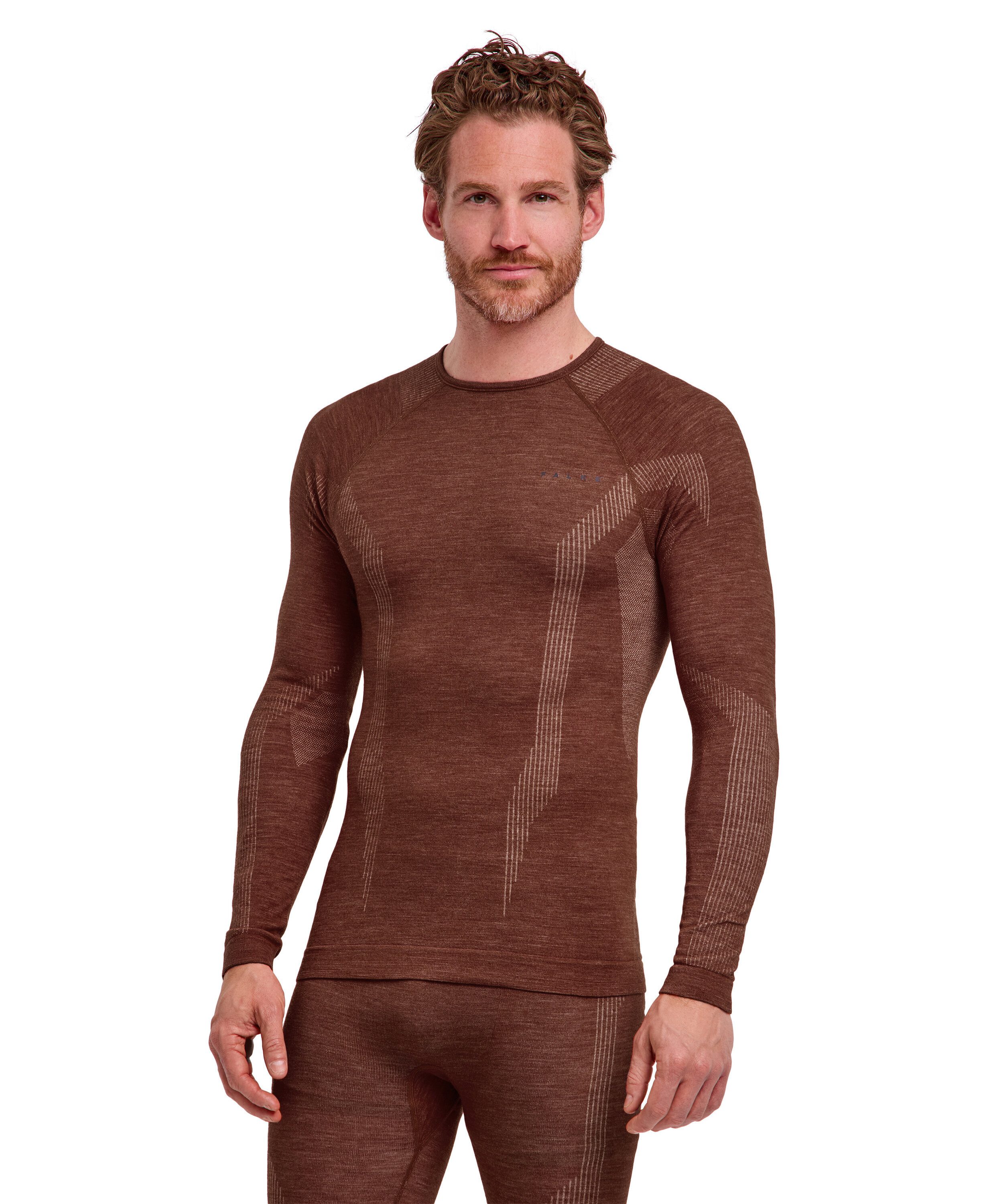 FALKE Funktionsshirt FALKE Langarmshirt Wool-Tech Herren (1-tlg., 1) aus Merinowolle für kalte bis sehr kalte Temperaturen