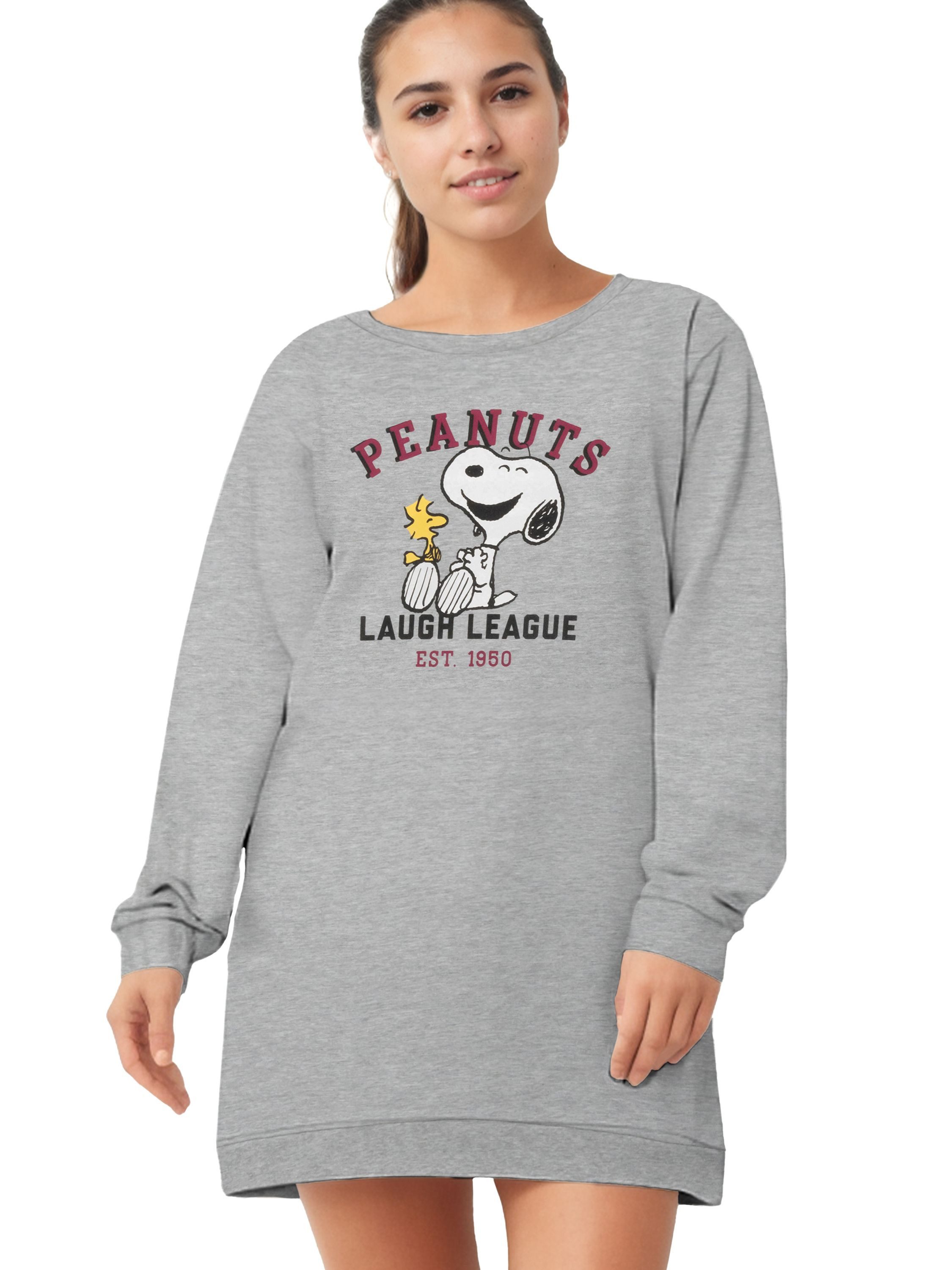 United Labels® Nachthemd The Peanuts Snoopy Nachthemd Schlafshirt Pyjama Langarm Oberteil