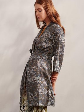 Essenza Kimono Sarai Ophelia, Kurzform, Baumwolle, Kimono-Kragen, Gürtel, mit Blumenprint