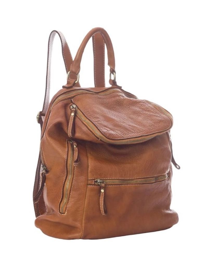 BZNA Rucksack Ben Designer Leder Backpacker, viele Fächer