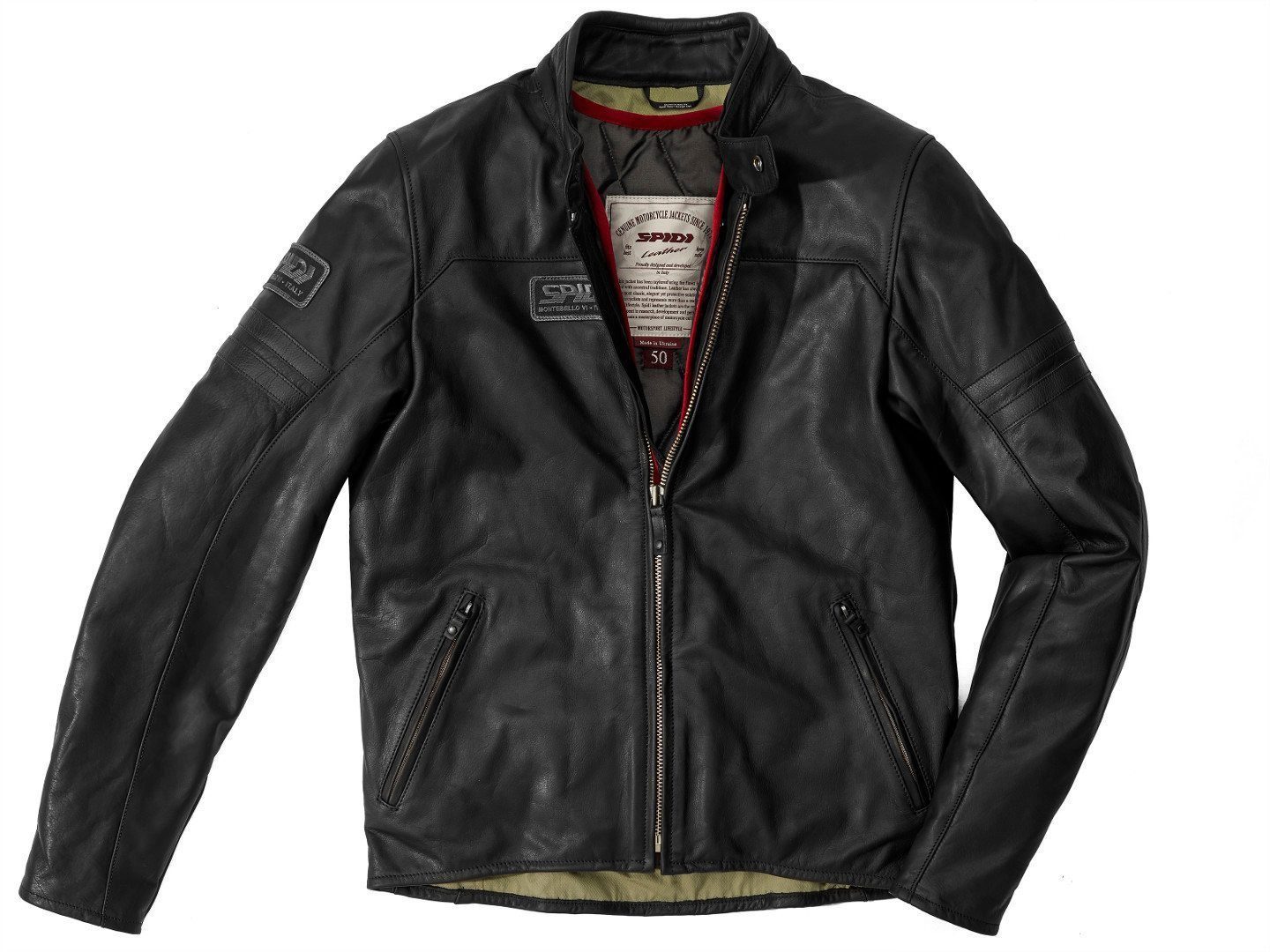 SpiDi Motorradjacke Vintage Motorrad Lederjacke