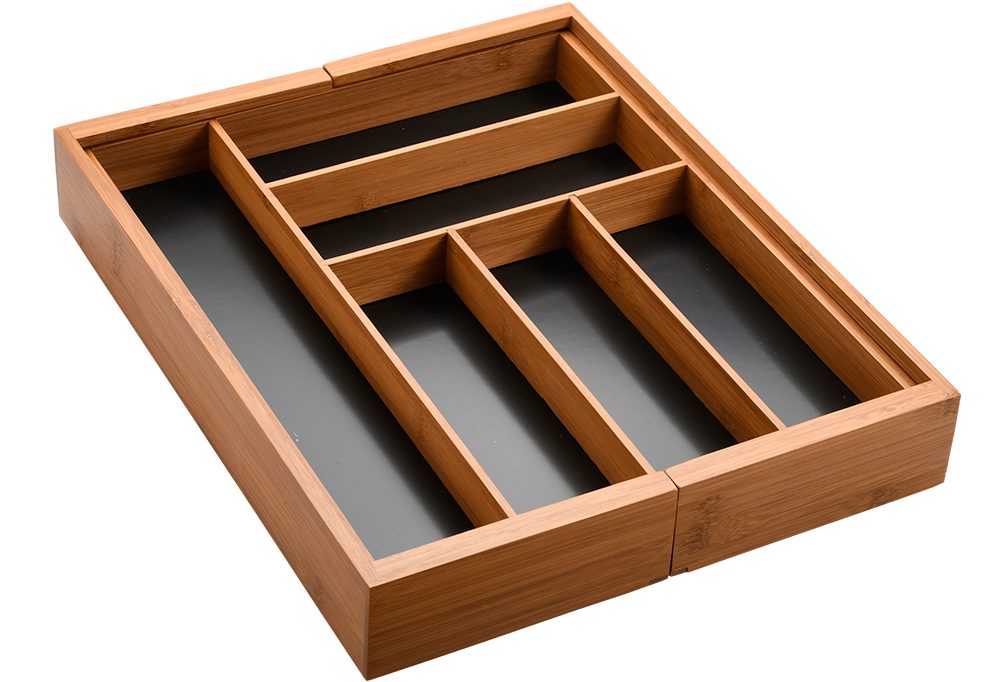 KESPER® Besteckeinsatz variabler Besteckkasten, aus FSC-zertifiziertem Bambus (1 St), zweiseitig ausziehbar