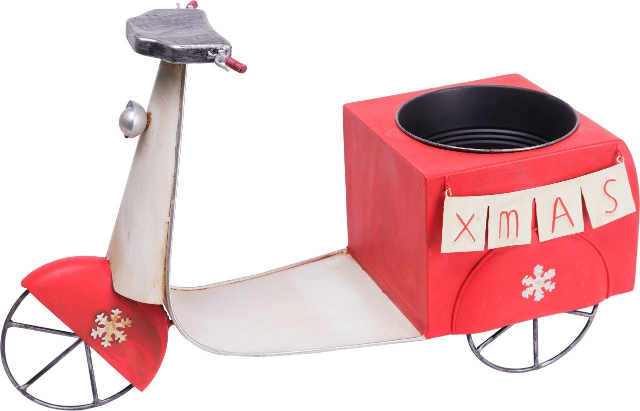 Trend Line Weihnachtsfigur TrendLine Blumentopf Metall Roller Xmas 55 x 33 cm
